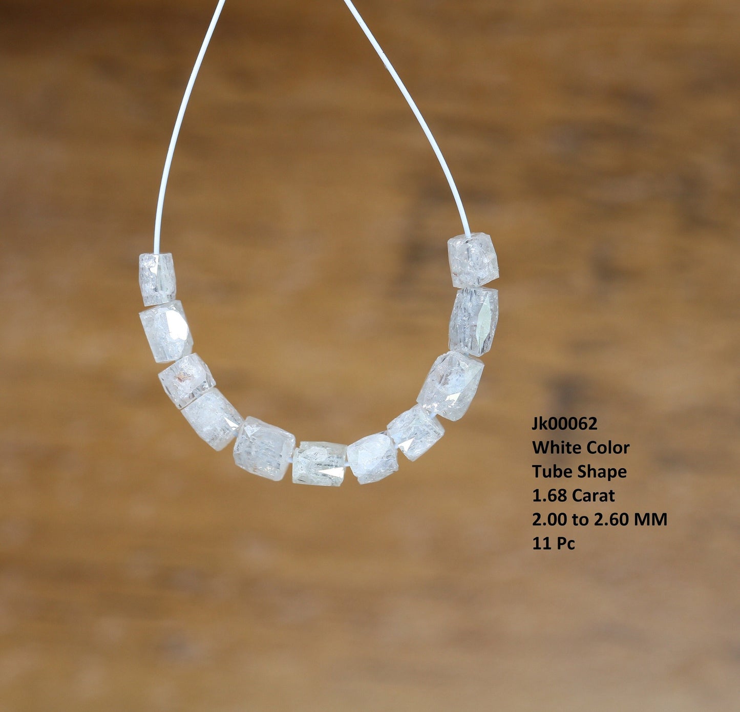 Natural Raw Rough Diamond Beads | One-of-a-Kind Art Deco & Retro Jewelry | Unique Vintage Crystal Necklaces for Women Craft Supplies