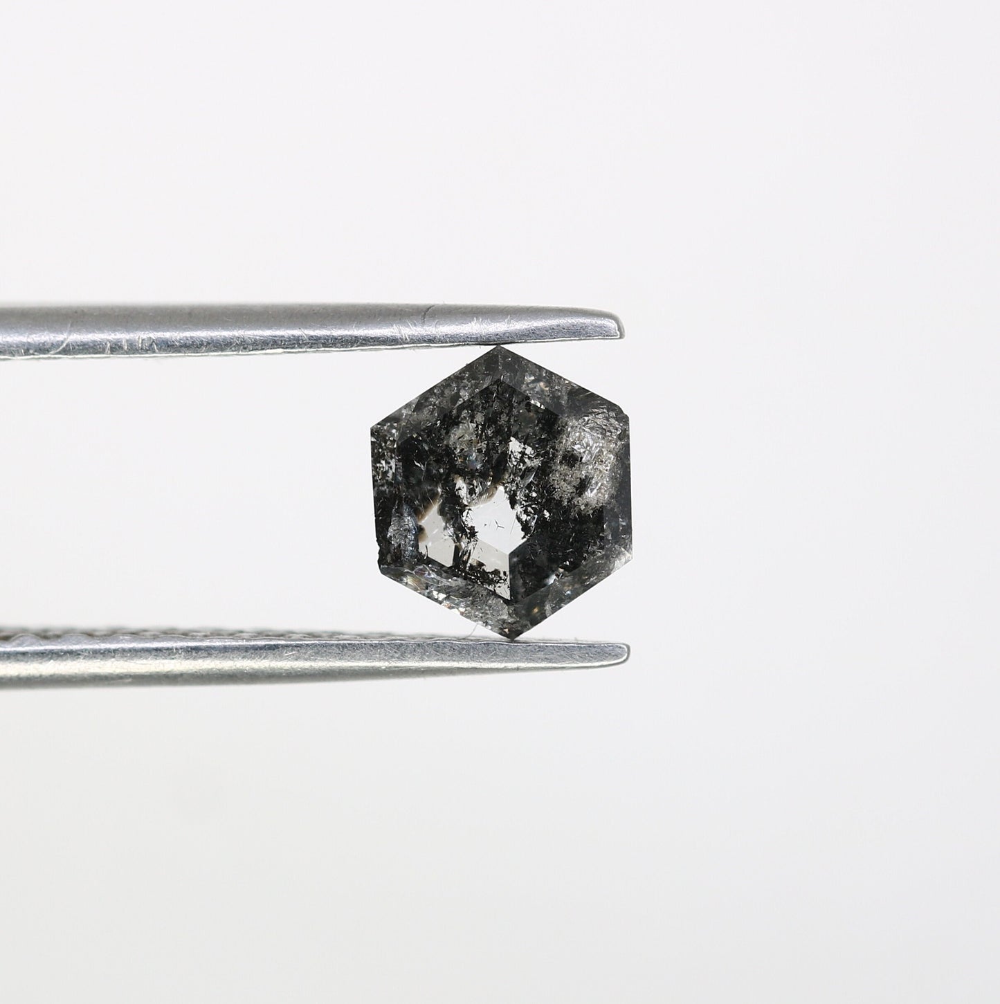 0.68 CT Salt and Pepper Hexagon Cut - Natural Loose Hexagon Shape -Unique Diamond for Ring - Special Gift for Her - Wholesaler of Diamond