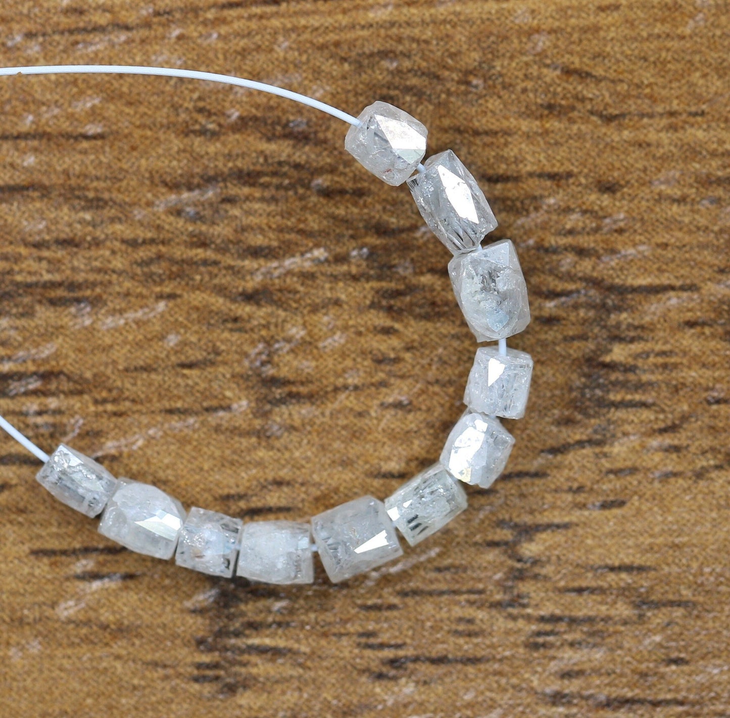 Natural Raw Rough Diamond Beads | One-of-a-Kind Art Deco & Retro Jewelry | Unique Vintage Crystal Necklaces for Women Craft Supplies