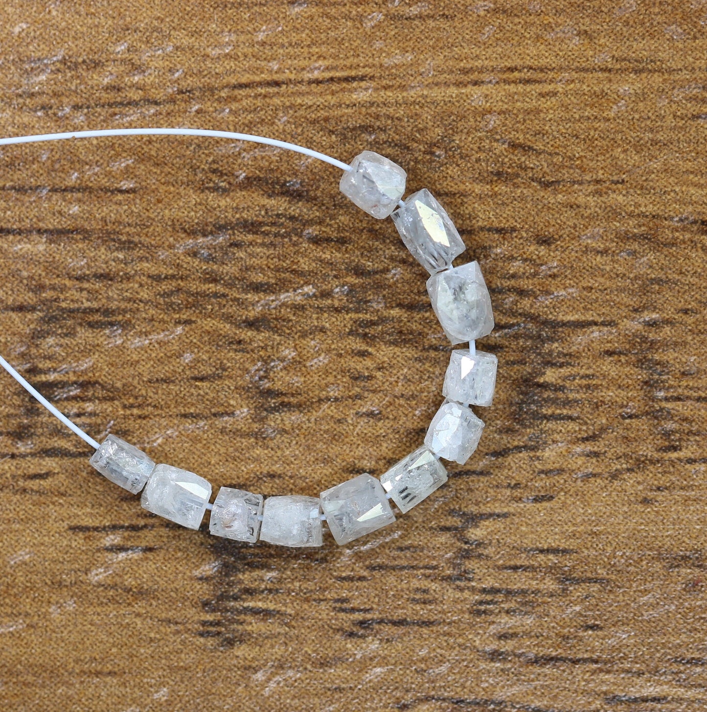 Natural Raw Rough Diamond Beads | One-of-a-Kind Art Deco & Retro Jewelry | Unique Vintage Crystal Necklaces for Women Craft Supplies