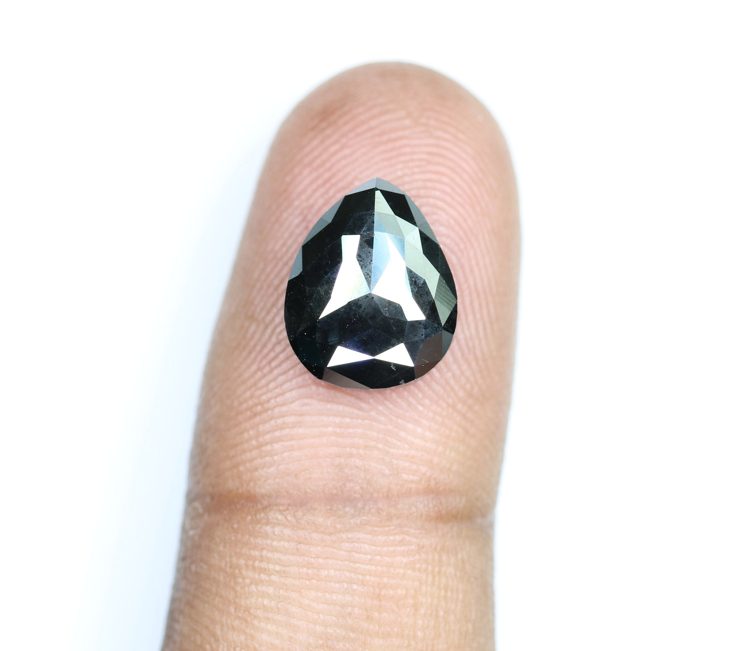5.79 CT Pear Shape Polished Black Diamond | Ideal Gemstone for Jewelry Making | Perfect for Gold Rings | Wedding Gift for Men or Women