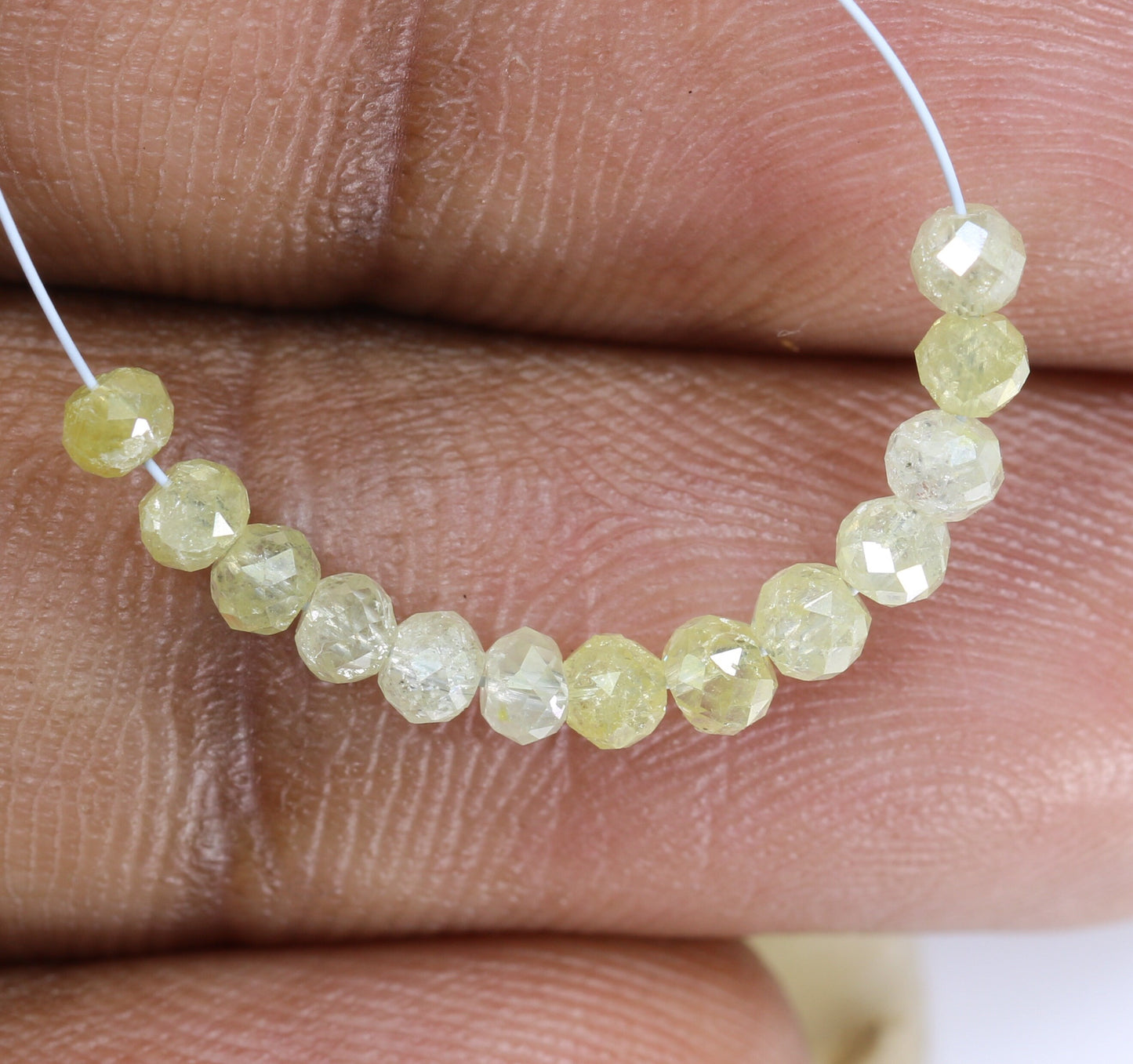 2.11 CT Natural Raw Rough Diamond Beads | AAA Quality Faceted Loose Gems for Artisan Jewelry | Perfect for Vintage & Crystal Necklaces