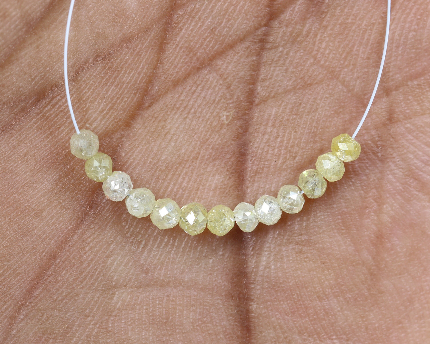 2.11 CT Natural Raw Rough Diamond Beads | AAA Quality Faceted Loose Gems for Artisan Jewelry | Perfect for Vintage & Crystal Necklaces