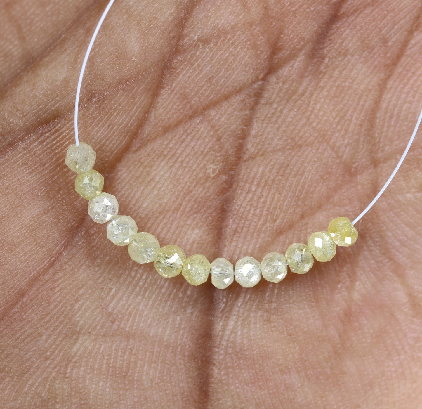 2.11 CT Natural Raw Rough Diamond Beads | AAA Quality Faceted Loose Gems for Artisan Jewelry | Perfect for Vintage & Crystal Necklaces