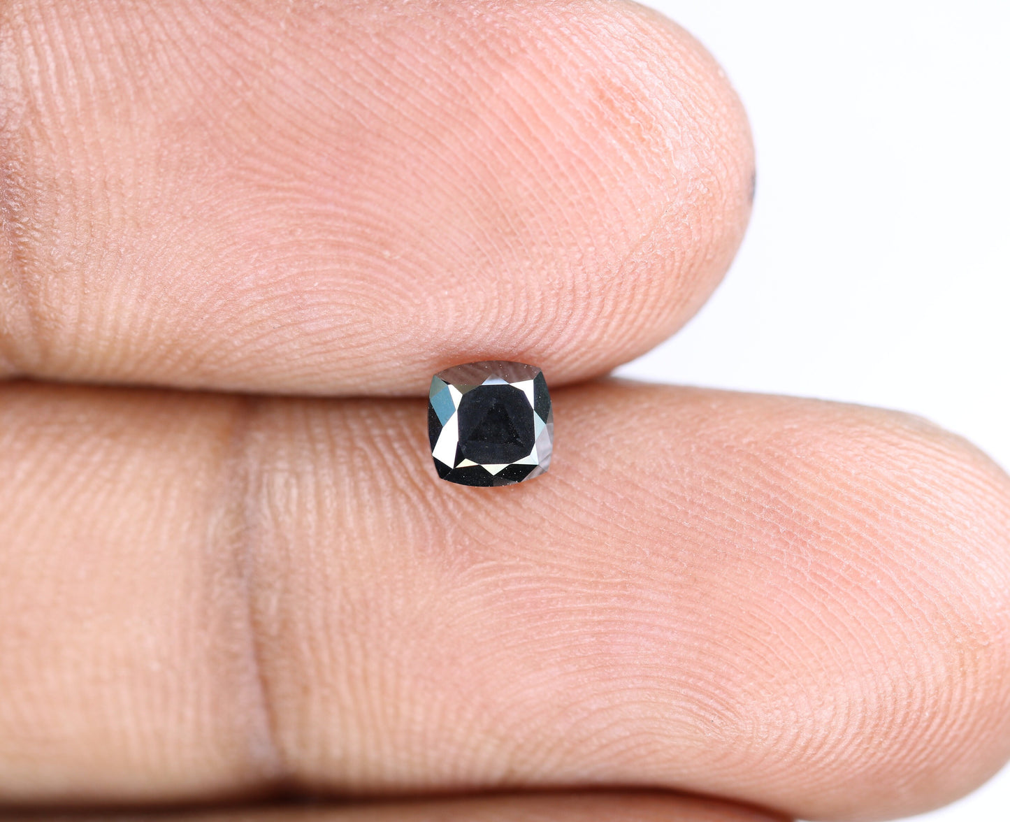 0.44 CT Fancy Cushion Black Loose Diamond for Engagement Ring, Wedding Jewelry, Gift for Women, Christmas Gift, Gold Ring