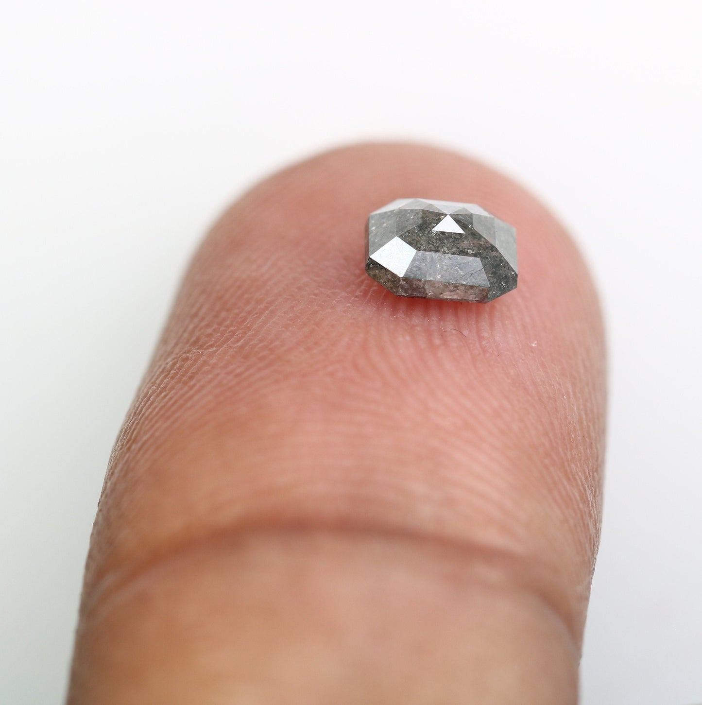 0.69 CT Emerald Cut Loose Salt & Pepper Diamond - Ideal for Customized Wedding Rings - Labor Day Sale