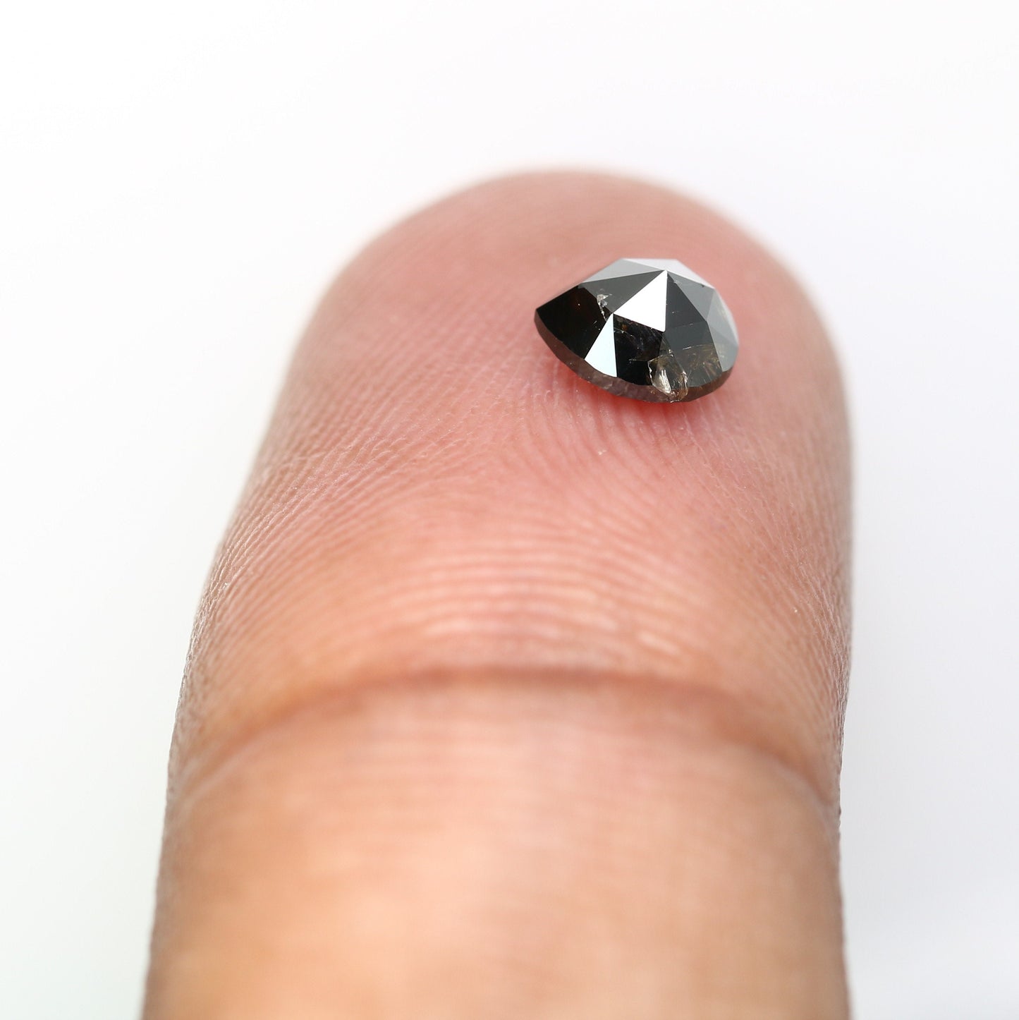 0.66 CT Natural Fancy Black Pear Shape Diamond for Proposal Ring, Engagement Ring, Gift for Girlfriend or Wife, Perfect for Gold Ring Design