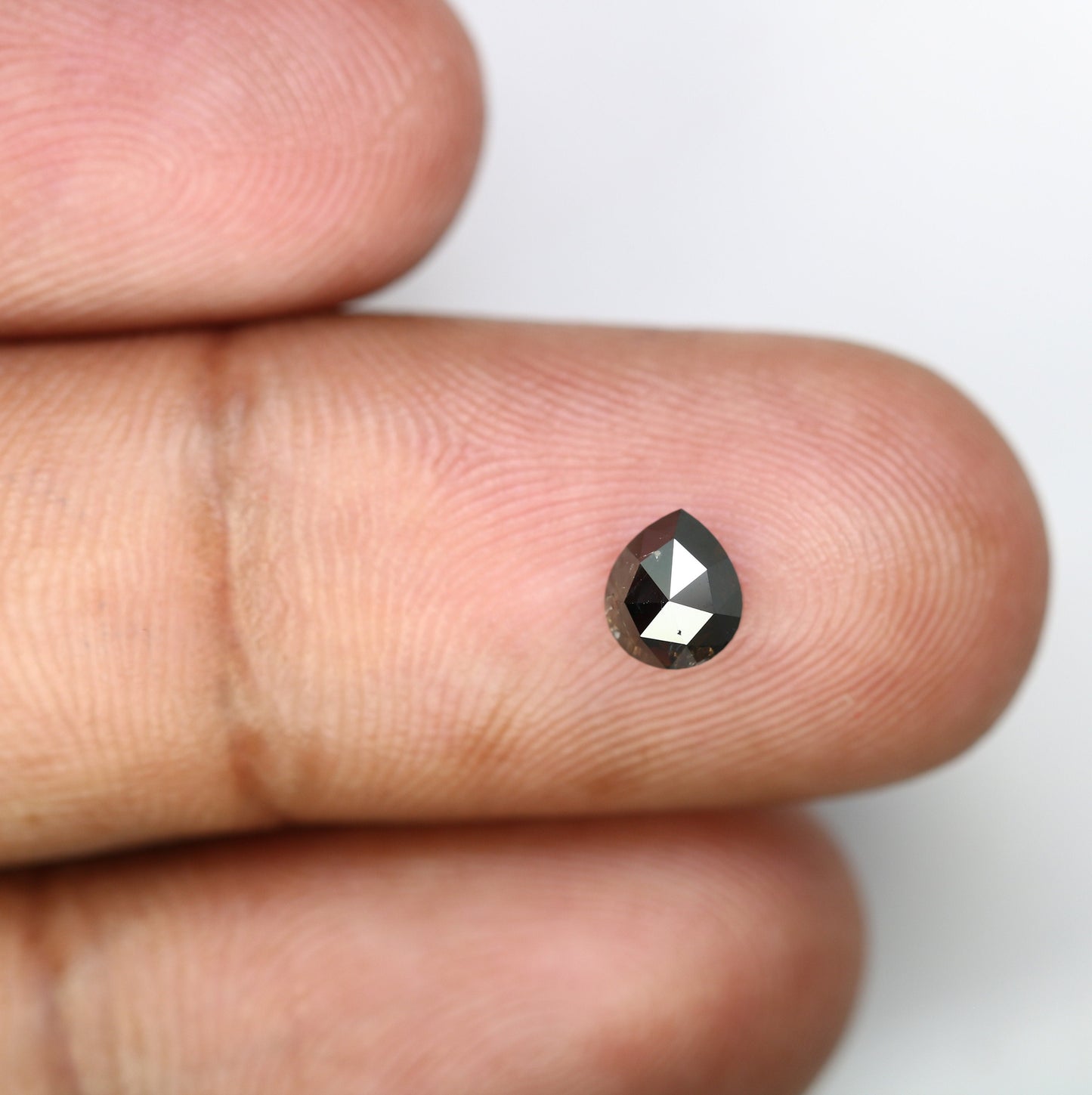 0.66 CT Natural Fancy Black Pear Shape Diamond for Proposal Ring, Engagement Ring, Gift for Girlfriend or Wife, Perfect for Gold Ring Design