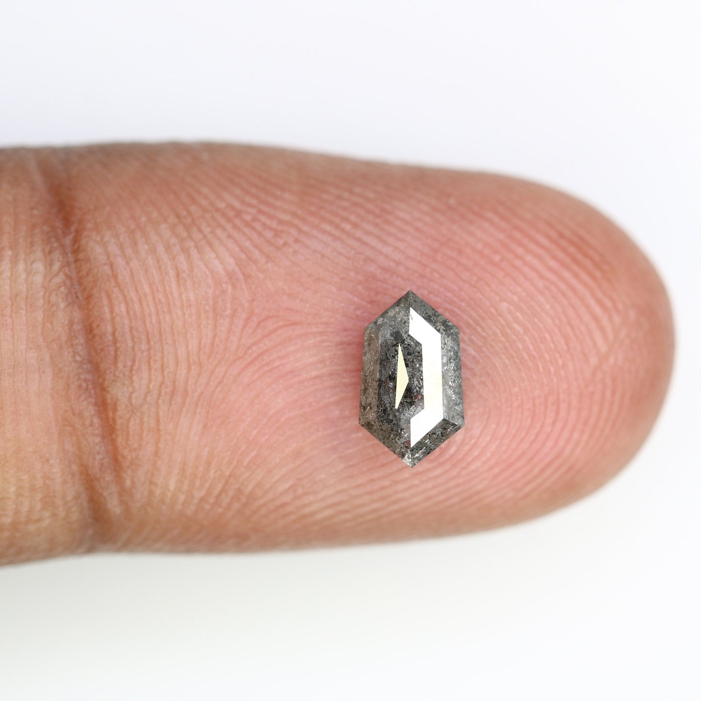 0.73 CT Salt and Pepper Hexagon Cut - Natural Loose Hexagon Shape -Unique Diamond for Ring - Special Gift for Her - Wholesaler of Diamond
