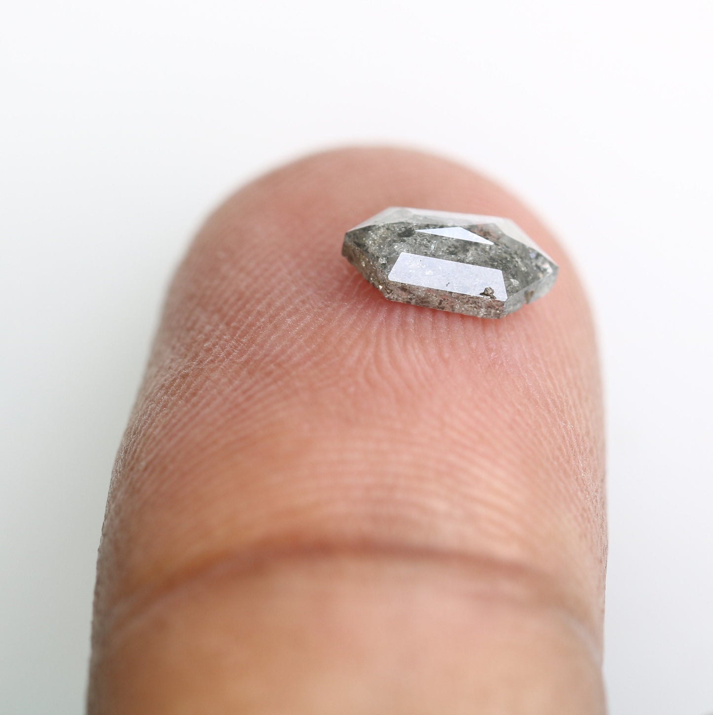 0.73 CT Salt and Pepper Hexagon Cut - Natural Loose Hexagon Shape -Unique Diamond for Ring - Special Gift for Her - Wholesaler of Diamond