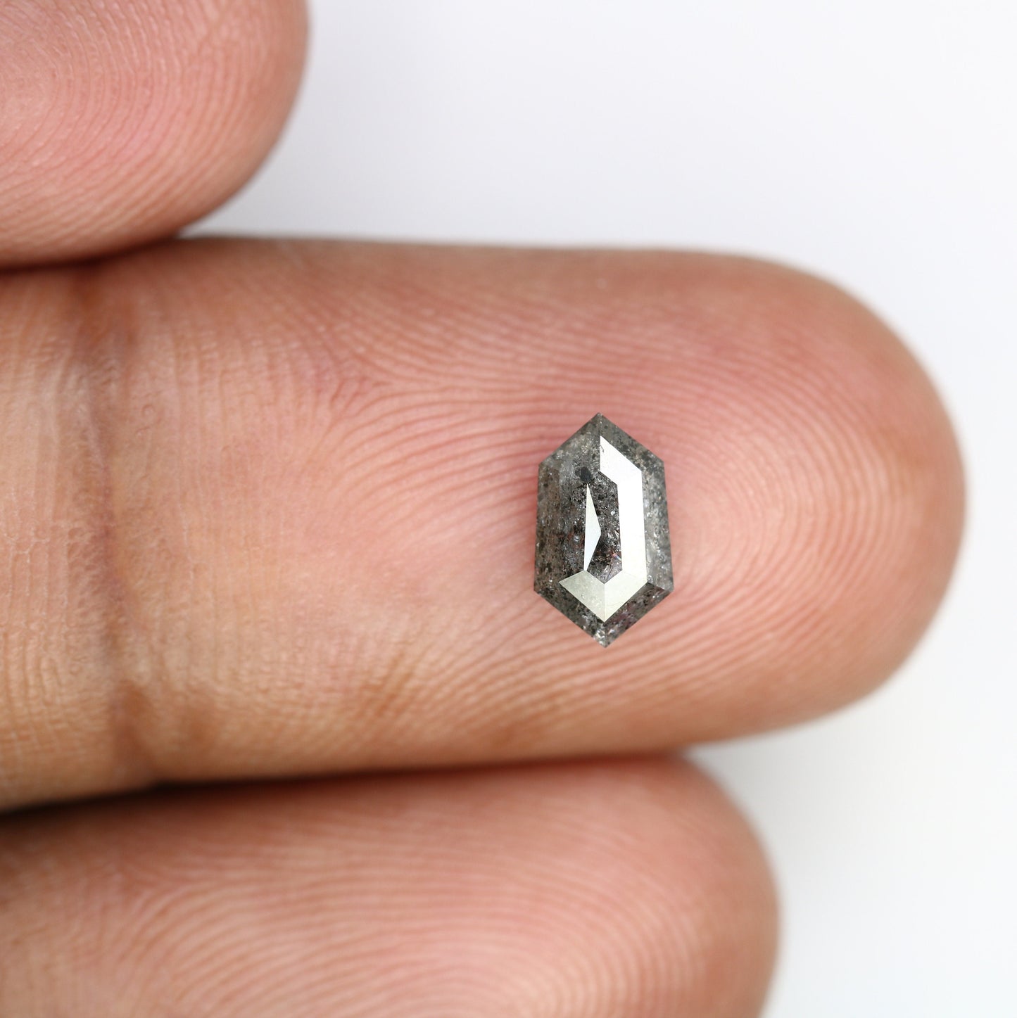 0.73 CT Salt and Pepper Hexagon Cut - Natural Loose Hexagon Shape -Unique Diamond for Ring - Special Gift for Her - Wholesaler of Diamond
