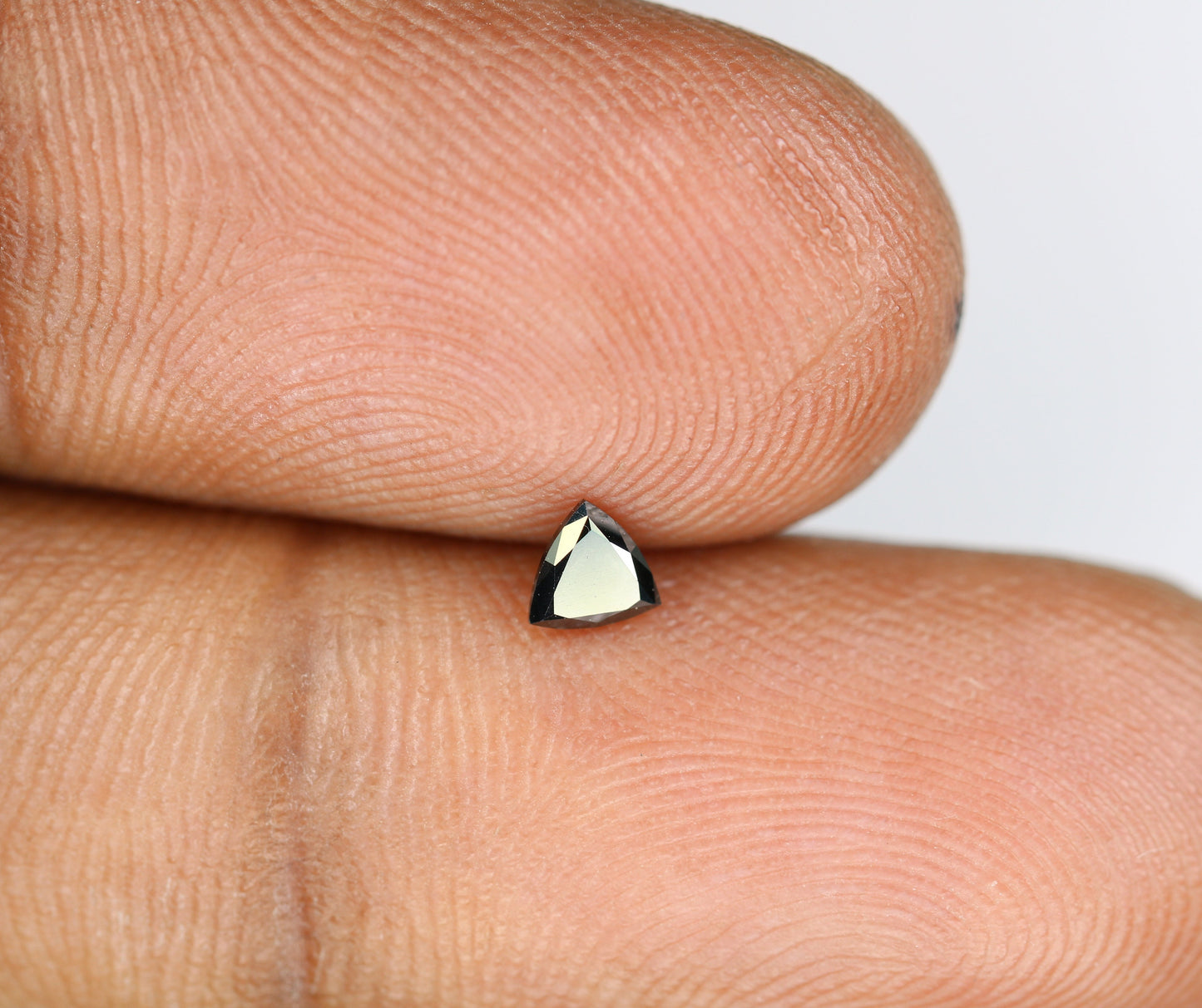 0.19 CT Triangle Shape Black Color Rustic Diamond For Engagement Ring | Diamond Pendant | Triangle Black Diamond | Gift For HerFor Gold Ring