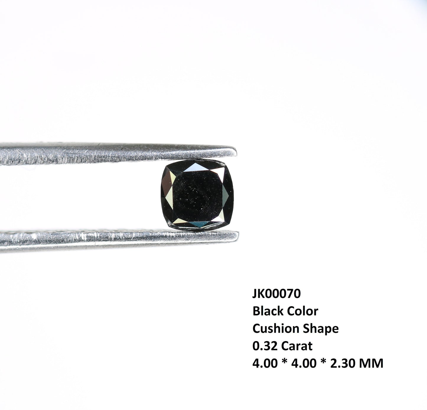 0.32 CT Cushion Shape Loose Black Diamond for Statement Jewelry, Gift for Girlfriend or Wife, Wedding Gift, Gold Ring