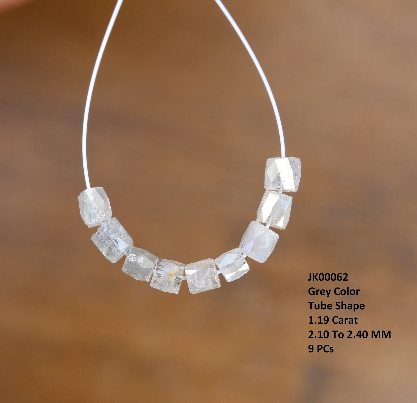 Natural Raw Rough Diamond Beads | One-of-a-Kind Art Deco & Retro Jewelry | Unique Vintage Crystal Necklaces Handmade Craft Supplies