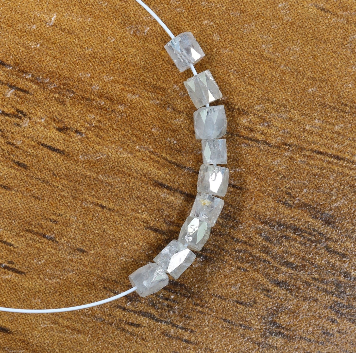 Natural Raw Rough Diamond Beads | One-of-a-Kind Art Deco & Retro Jewelry | Unique Vintage Crystal Necklaces Handmade Craft Supplies