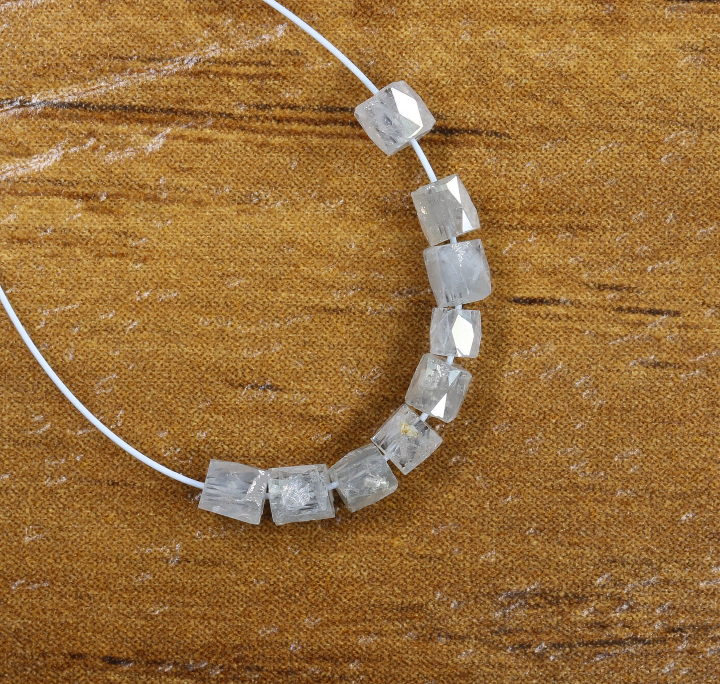 Natural Raw Rough Diamond Beads | One-of-a-Kind Art Deco & Retro Jewelry | Unique Vintage Crystal Necklaces Handmade Craft Supplies