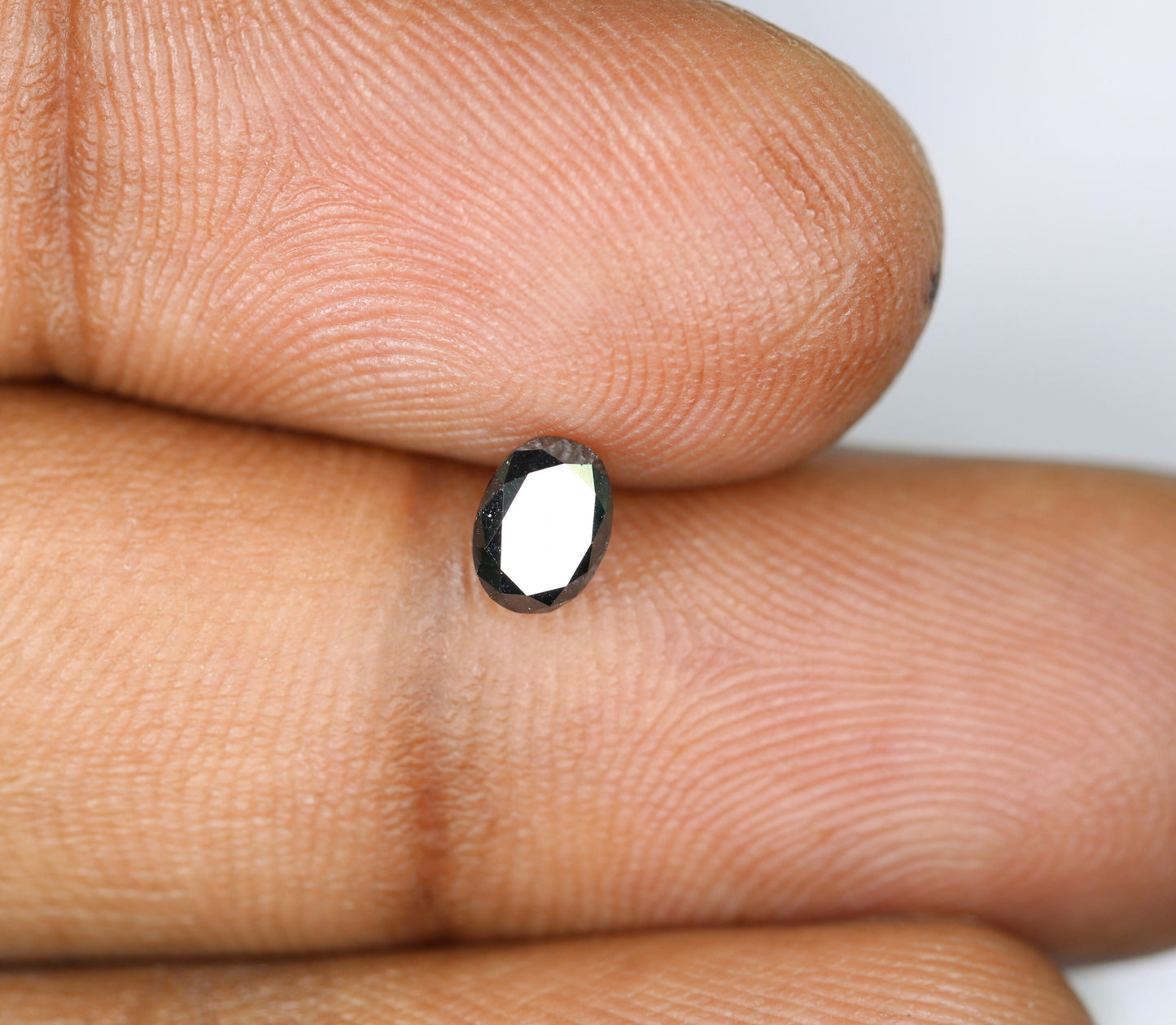 0.51 CT Fancy Oval Polished Black Loose Diamond for Wedding Jewelry, Oval Black Diamond, Engagement Ring, Gift for Wife