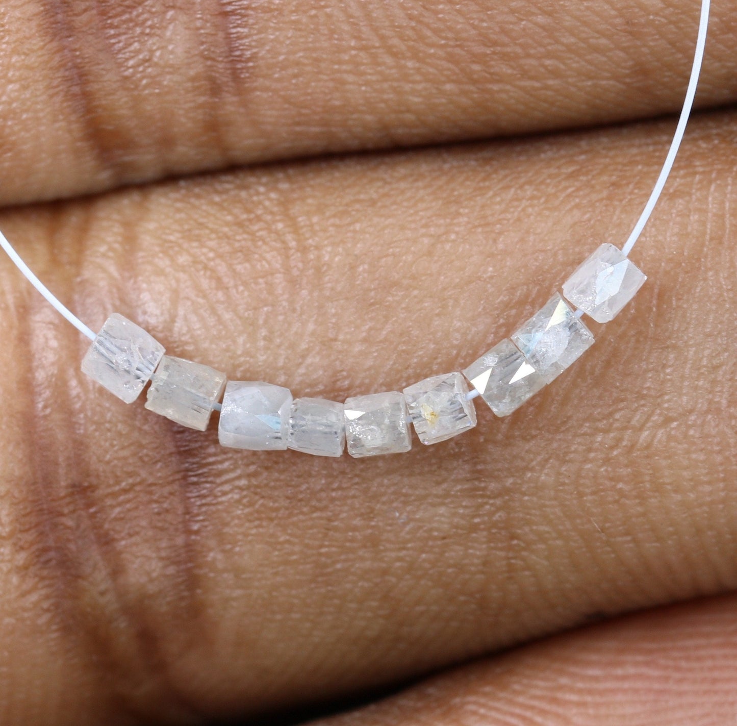Natural Raw Rough Diamond Beads | One-of-a-Kind Art Deco & Retro Jewelry | Unique Vintage Crystal Necklaces Handmade Craft Supplies