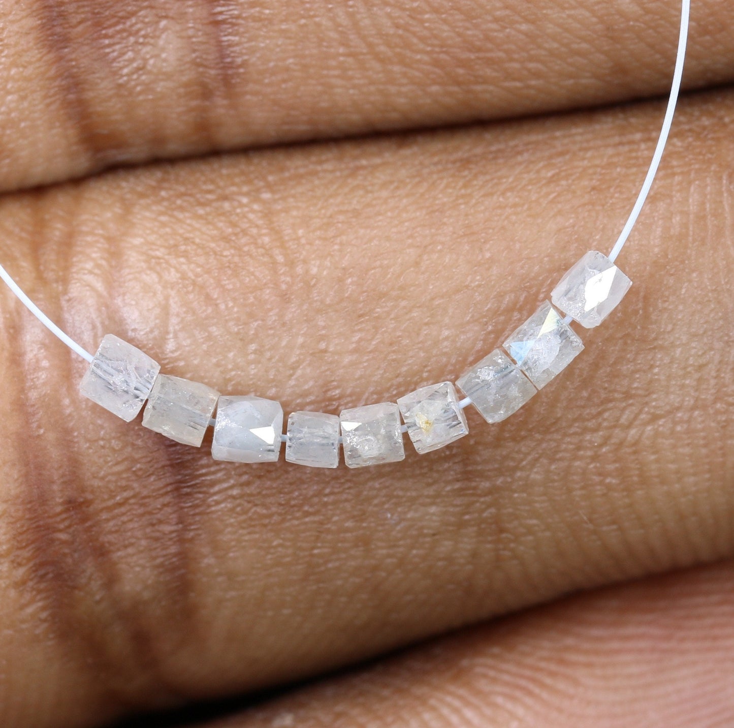 Natural Raw Rough Diamond Beads | One-of-a-Kind Art Deco & Retro Jewelry | Unique Vintage Crystal Necklaces Handmade Craft Supplies