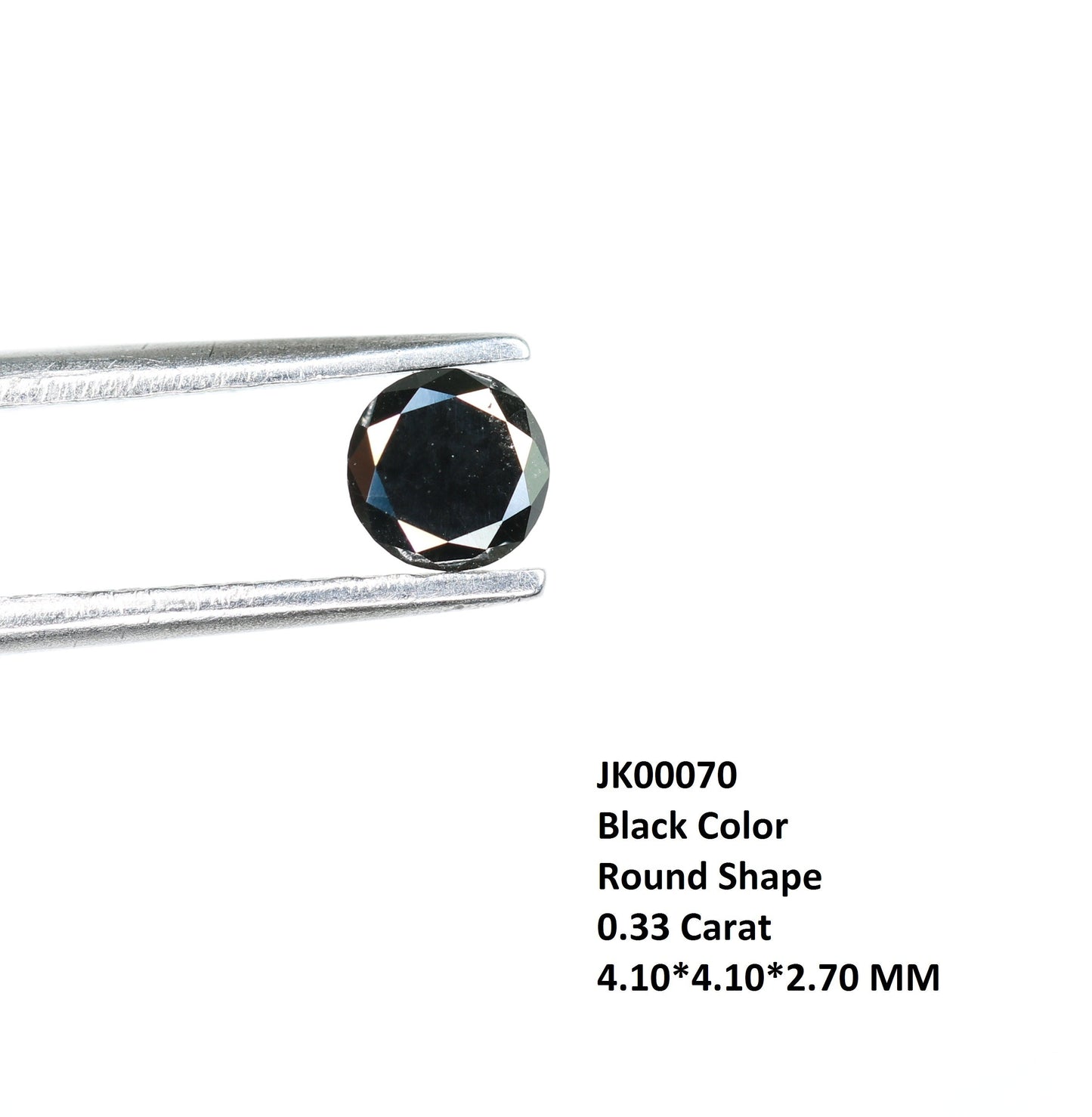 0.33 CT Fancy Black Round Brilliant Cut Natural Diamond | Perfect for Engagement Ring, Wedding Ring, or Anniversary Gift | Ideal for Wife