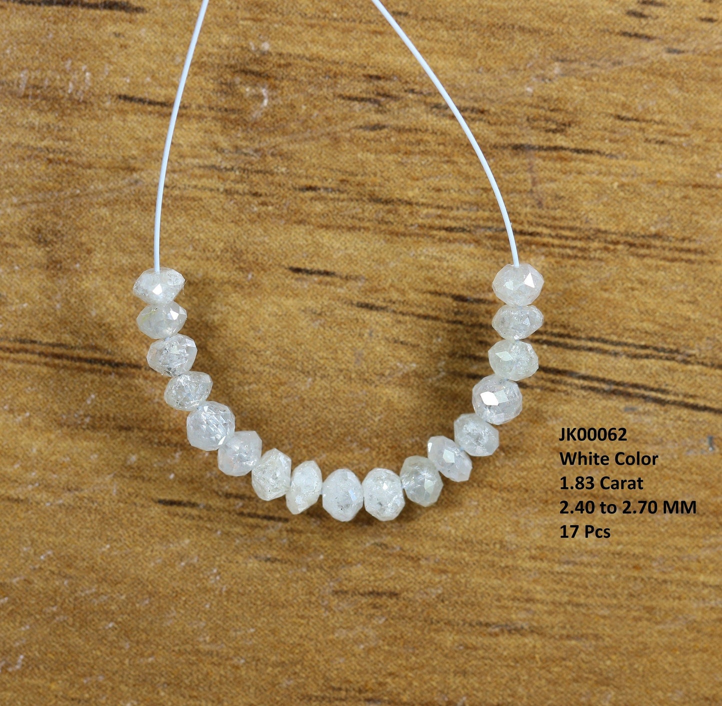 Natural Raw Rough Diamond Beads | One-of-a-Kind Art Deco & Retro Jewelry | Unique Vintage Crystal Necklaces Handmade Craft Supplies