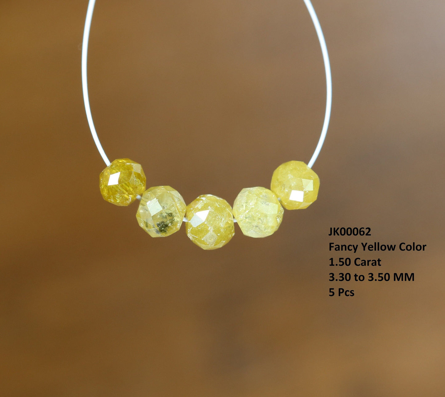 Elegant Fancy Yellow Diamond Beads | AAA Quality Faceted Gems for Art Deco & Retro Necklaces | Unique Handmade Crystal Jewelry Craft Supplie