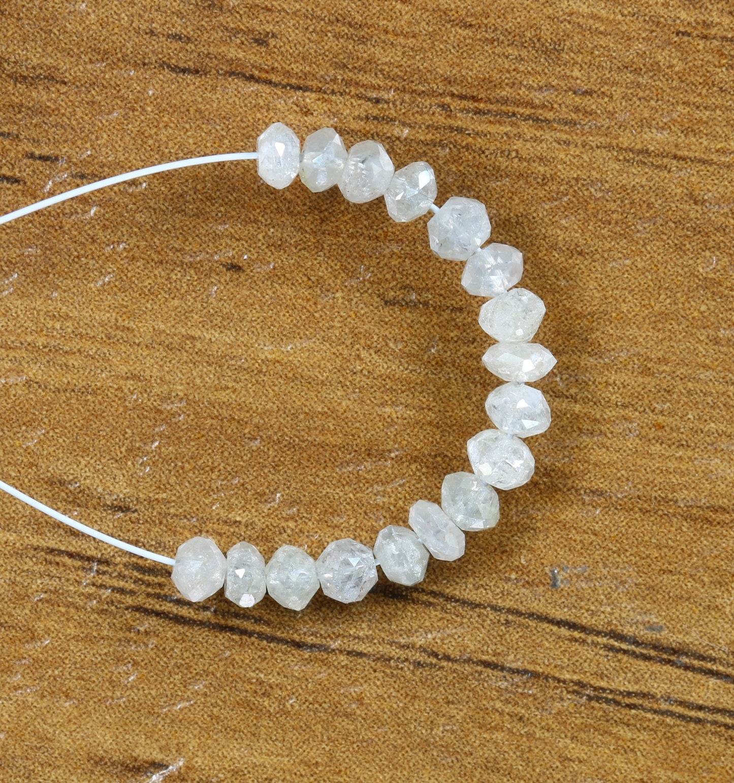 Natural Raw Rough Diamond Beads | One-of-a-Kind Art Deco & Retro Jewelry | Unique Vintage Crystal Necklaces Handmade Craft Supplies