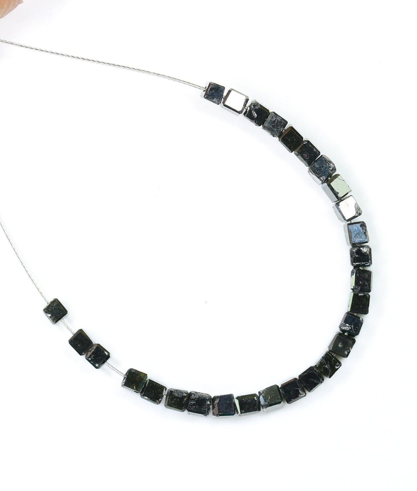 Chic Black Diamond Beads | Premium Faceted Loose Gems for Vintage Crystal Necklaces | Unique DIY Jewelry Making Supplies & Craft Beads