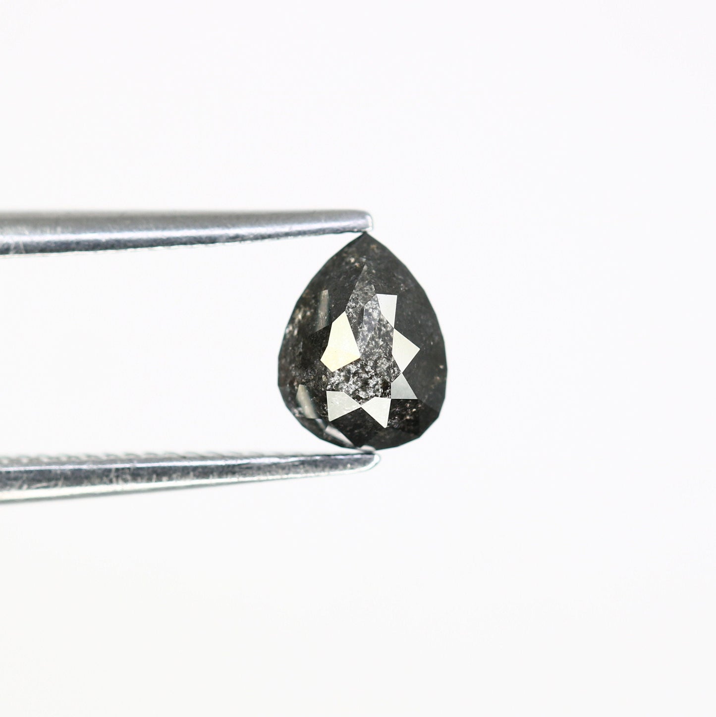 0.65 CT Pear Shape Salt and Pepper Diamond for Wedding Jewelry - Fancy Color Diamond for Custom Gold Rings - Unique Jewelry Making Gemstone