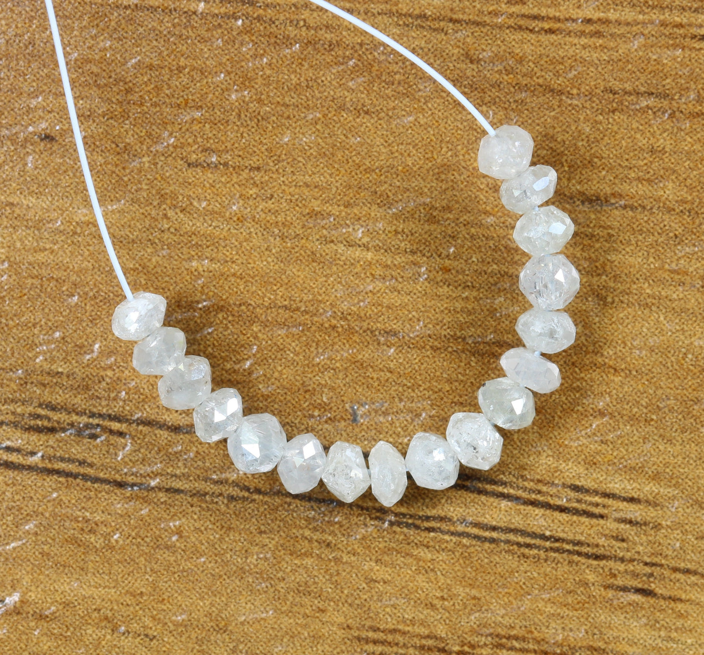 Natural Raw Rough Diamond Beads | One-of-a-Kind Art Deco & Retro Jewelry | Unique Vintage Crystal Necklaces Handmade Craft Supplies