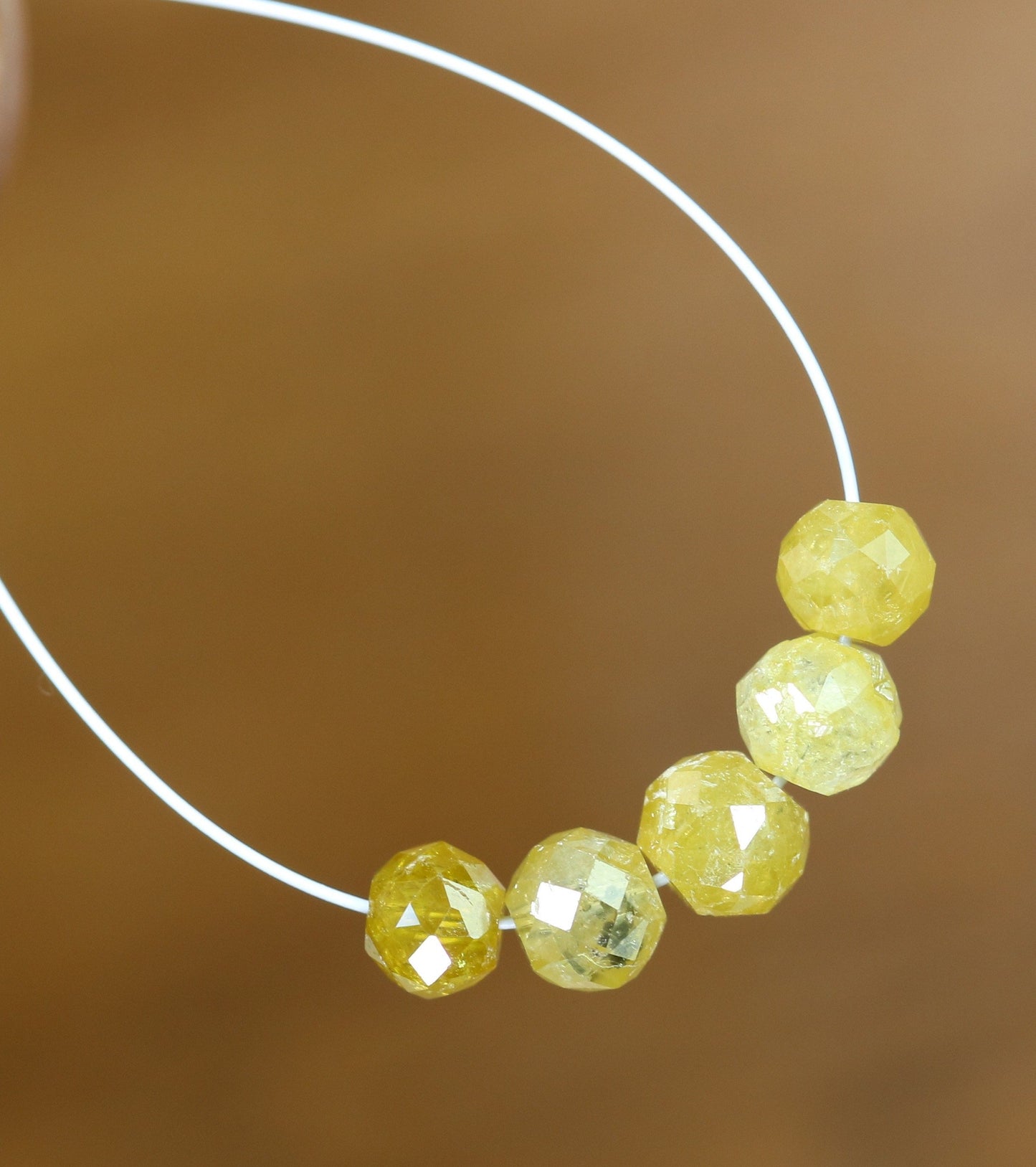 Elegant Fancy Yellow Diamond Beads | AAA Quality Faceted Gems for Art Deco & Retro Necklaces | Unique Handmade Crystal Jewelry Craft Supplie