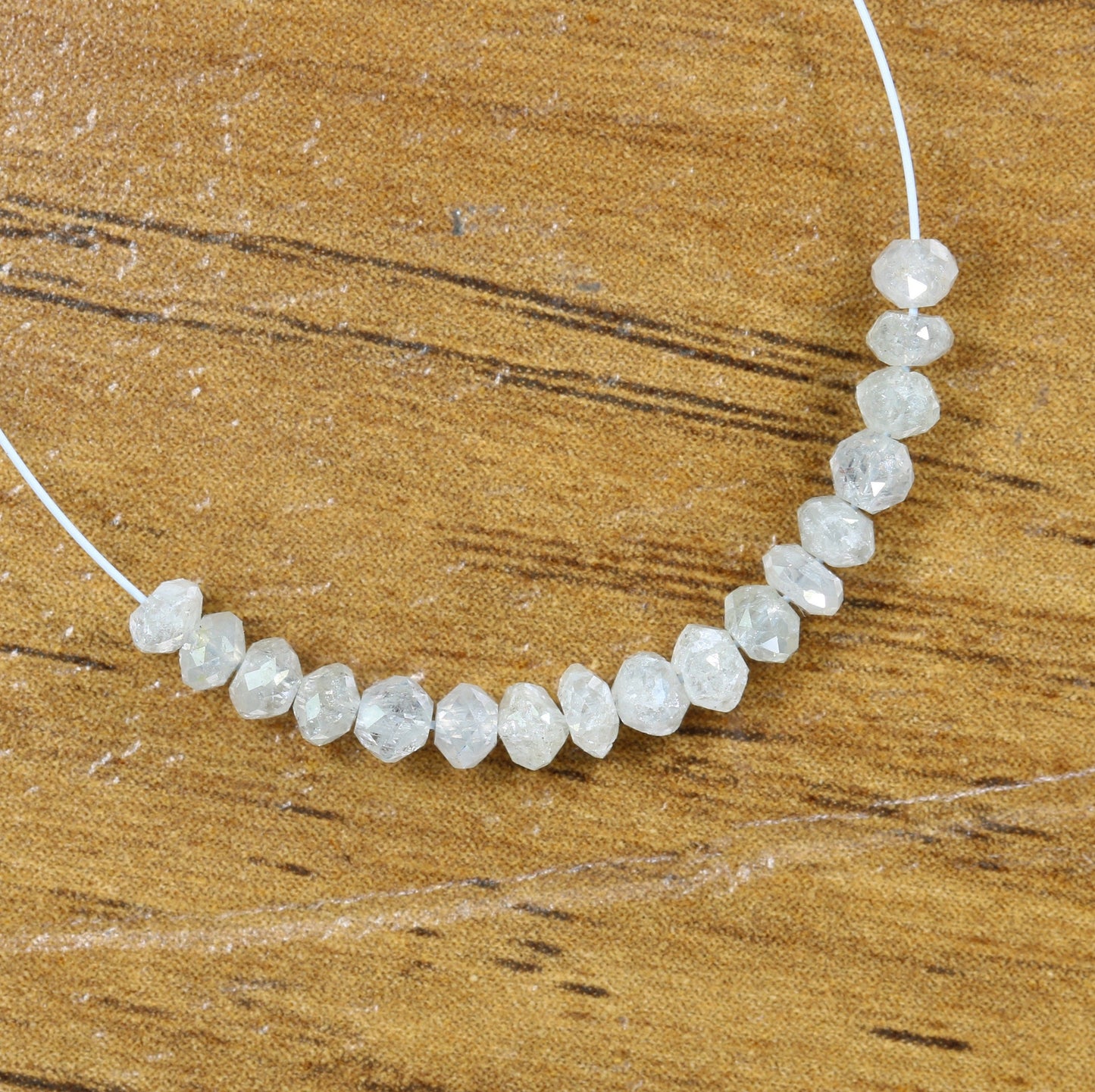 Natural Raw Rough Diamond Beads | One-of-a-Kind Art Deco & Retro Jewelry | Unique Vintage Crystal Necklaces Handmade Craft Supplies