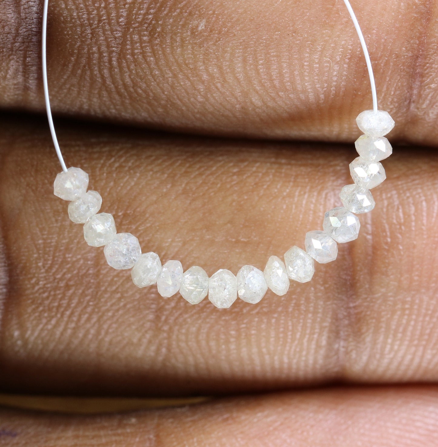 Natural Raw Rough Diamond Beads | One-of-a-Kind Art Deco & Retro Jewelry | Unique Vintage Crystal Necklaces Handmade Craft Supplies