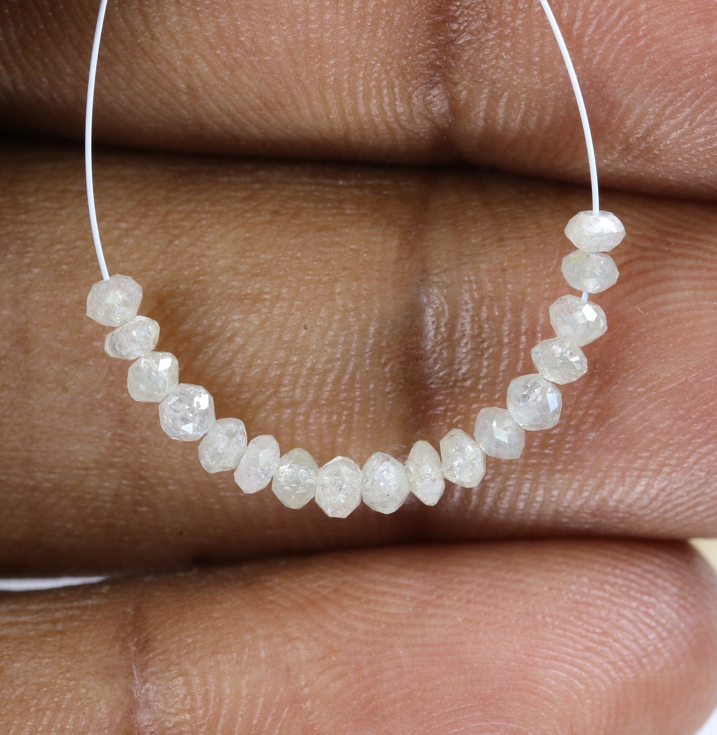 Natural Raw Rough Diamond Beads | One-of-a-Kind Art Deco & Retro Jewelry | Unique Vintage Crystal Necklaces Handmade Craft Supplies