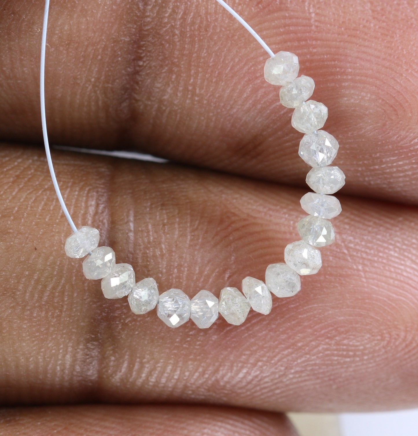 Natural Raw Rough Diamond Beads | One-of-a-Kind Art Deco & Retro Jewelry | Unique Vintage Crystal Necklaces Handmade Craft Supplies