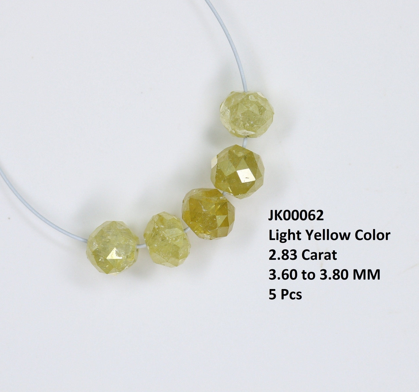 Unique Fancy Yellow Diamond Beads | One-of-a-Kind AAA Quality Faceted Gems for Art Deco & Retro Necklaces | Distinctive Crystal Jewelry
