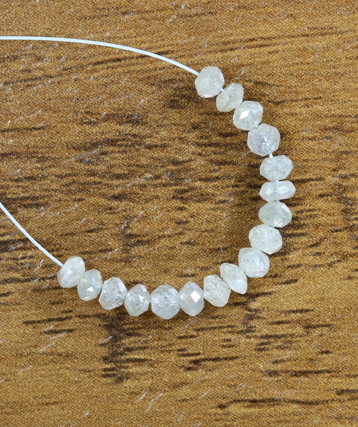 Natural Raw Rough Diamond Beads | One-of-a-Kind Art Deco & Retro Jewelry | Unique Vintage Crystal Necklaces Handmade Craft Supplies