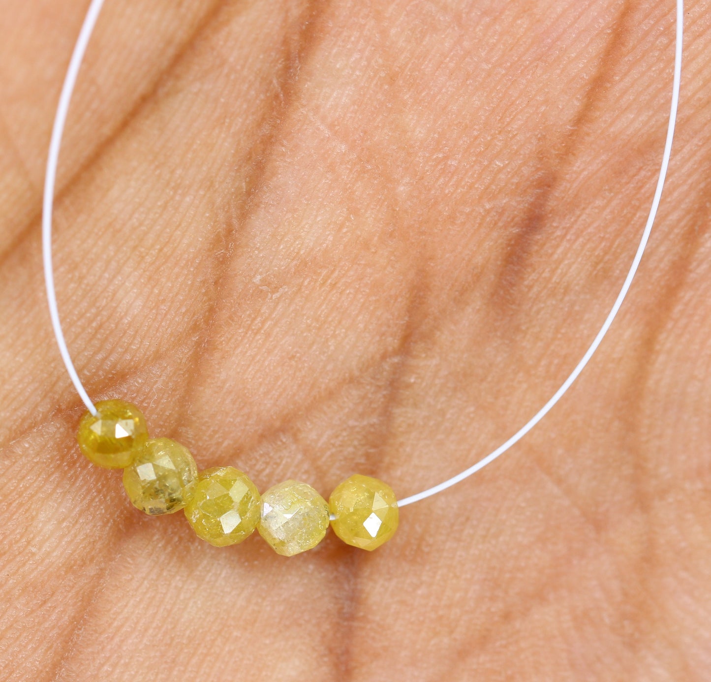Elegant Fancy Yellow Diamond Beads | AAA Quality Faceted Gems for Art Deco & Retro Necklaces | Unique Handmade Crystal Jewelry Craft Supplie