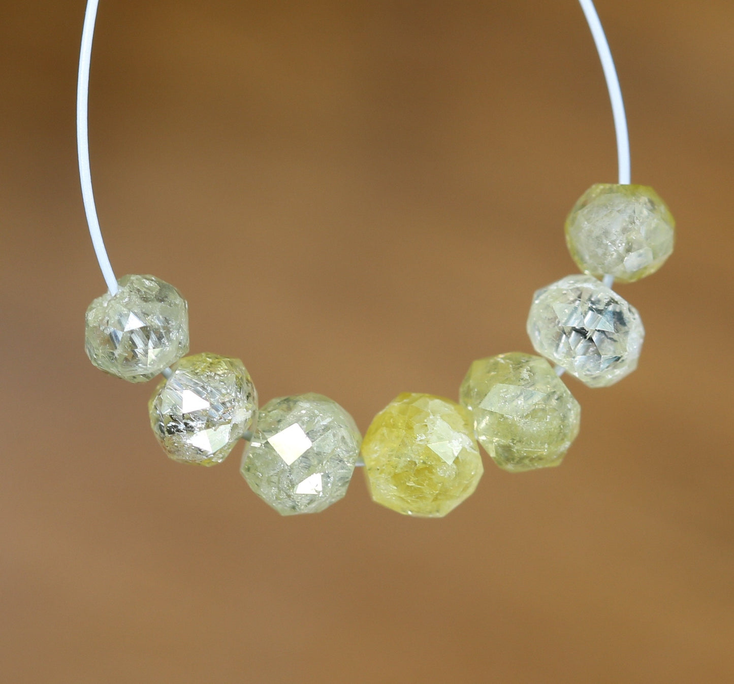 1.71 CT Natural Raw Rough Diamond Beads | Premium Faceted Loose Gems for Retro Crystal Necklaces | Unique DIY Jewelry Making Supplies