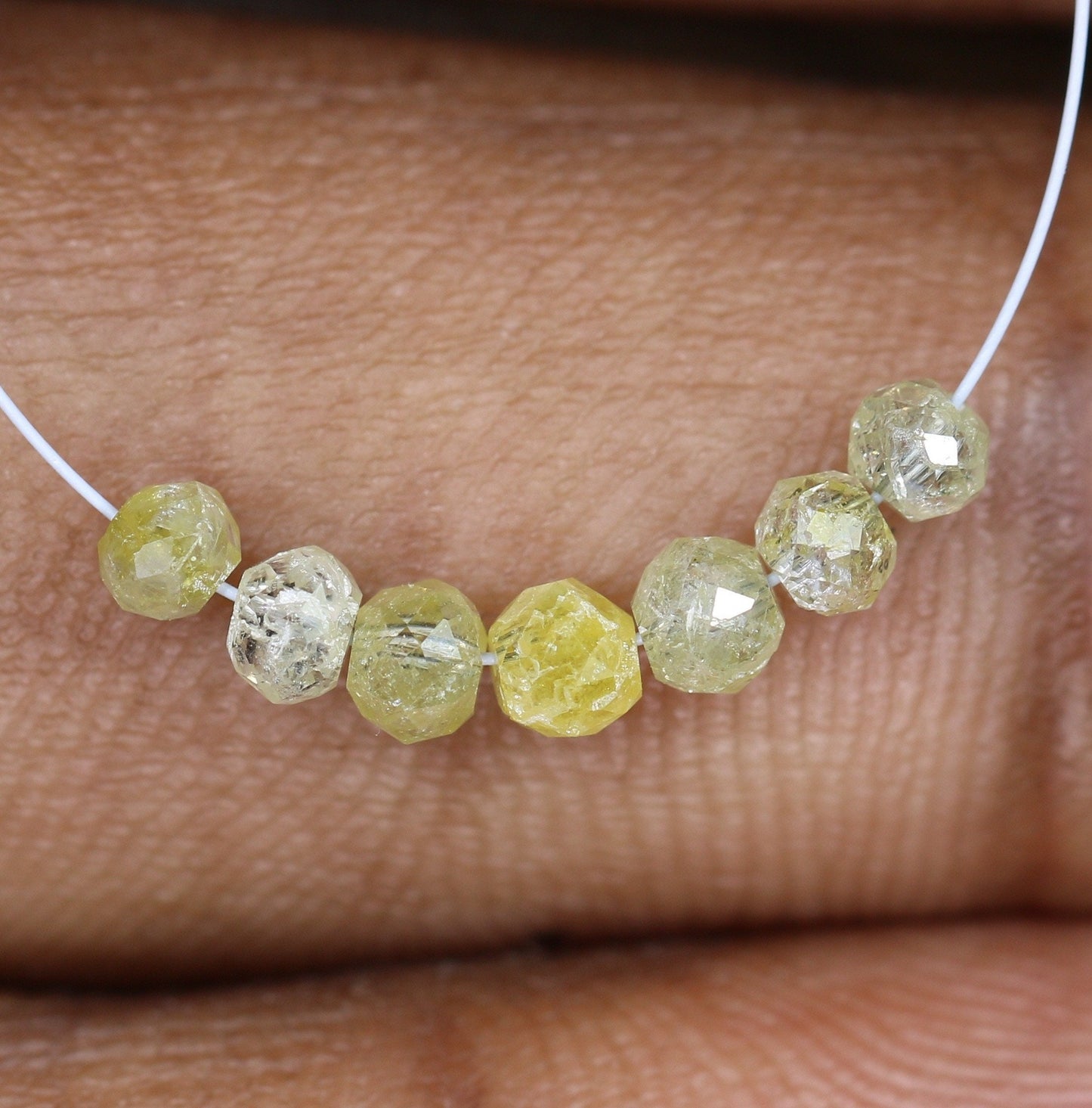 1.71 CT Natural Raw Rough Diamond Beads | Premium Faceted Loose Gems for Retro Crystal Necklaces | Unique DIY Jewelry Making Supplies
