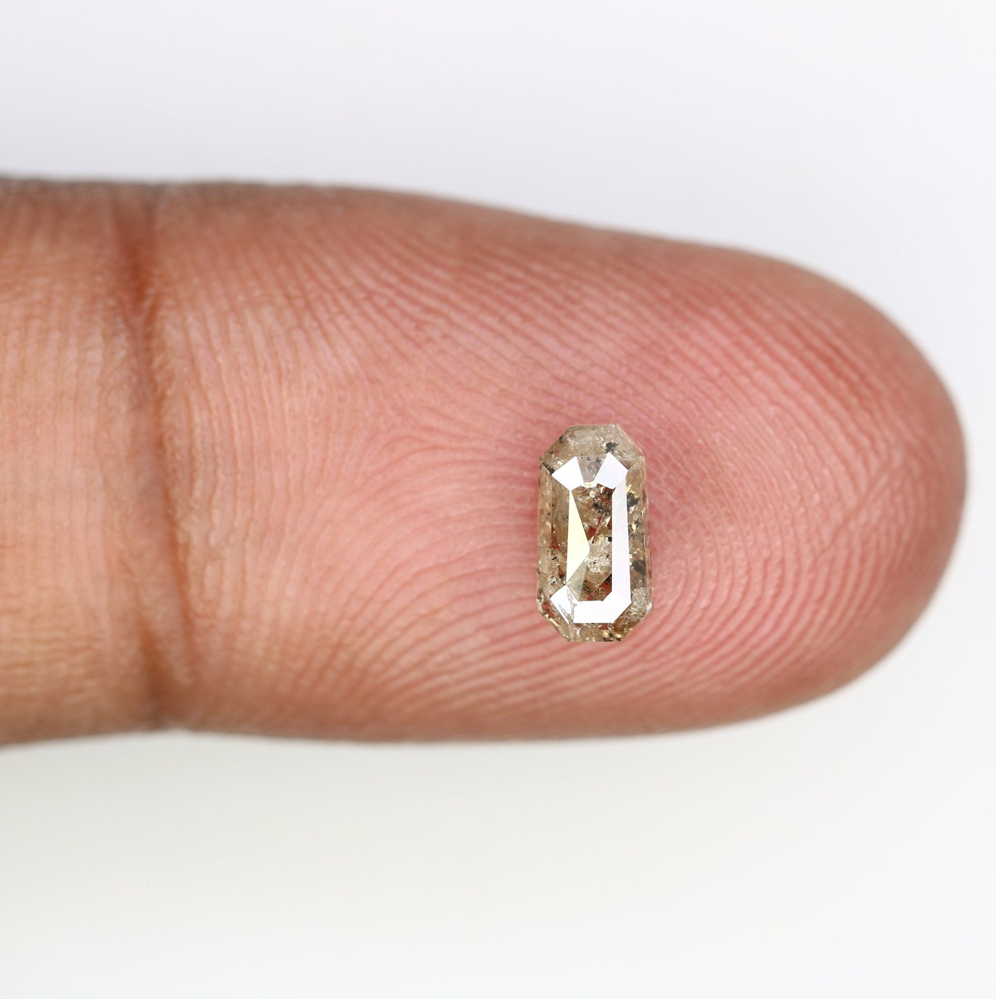 0.64 CT Emerald Cut Loose Salt & Pepper Diamond - Unique Gemstone for Custom Jewelry - Anniversary Gift