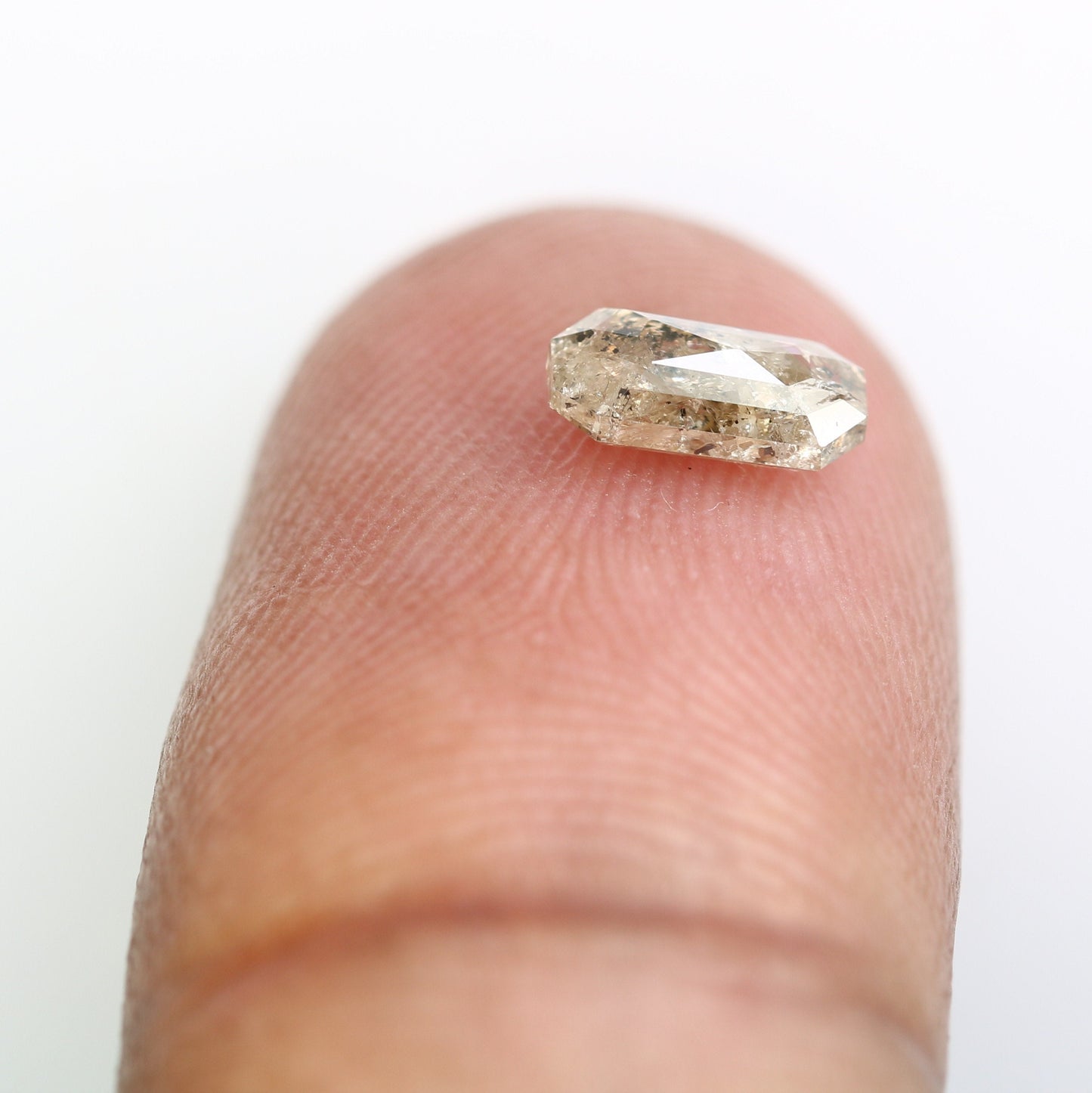 0.64 CT Emerald Cut Loose Salt & Pepper Diamond - Unique Gemstone for Custom Jewelry - Anniversary Gift
