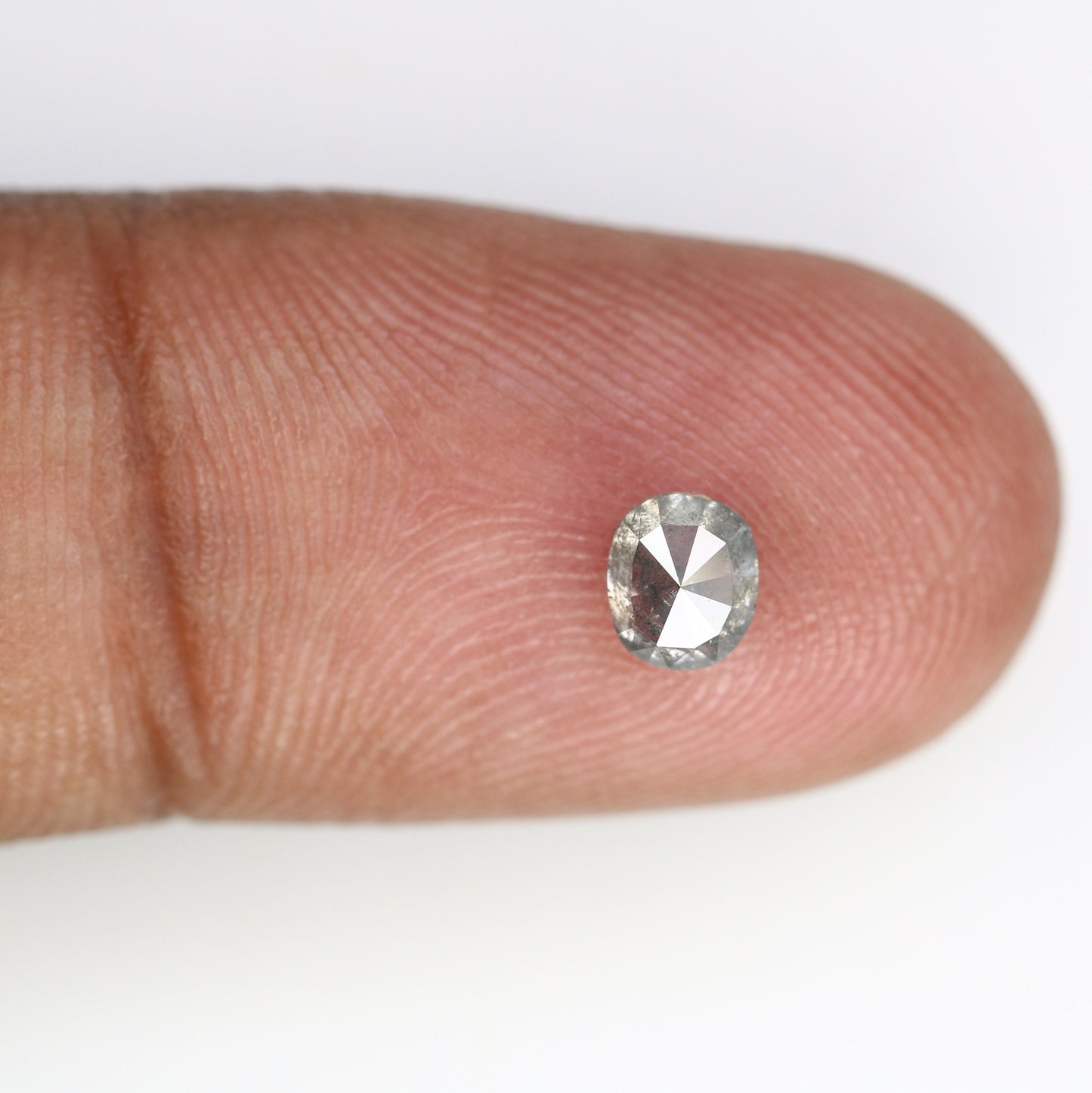 0.54 CT Oval Salt and Pepper Diamond - Rustic Loose Diamond for Unique Engagement Rings, Raw Diamond for Custom Jewelry & Special Gift Ideas