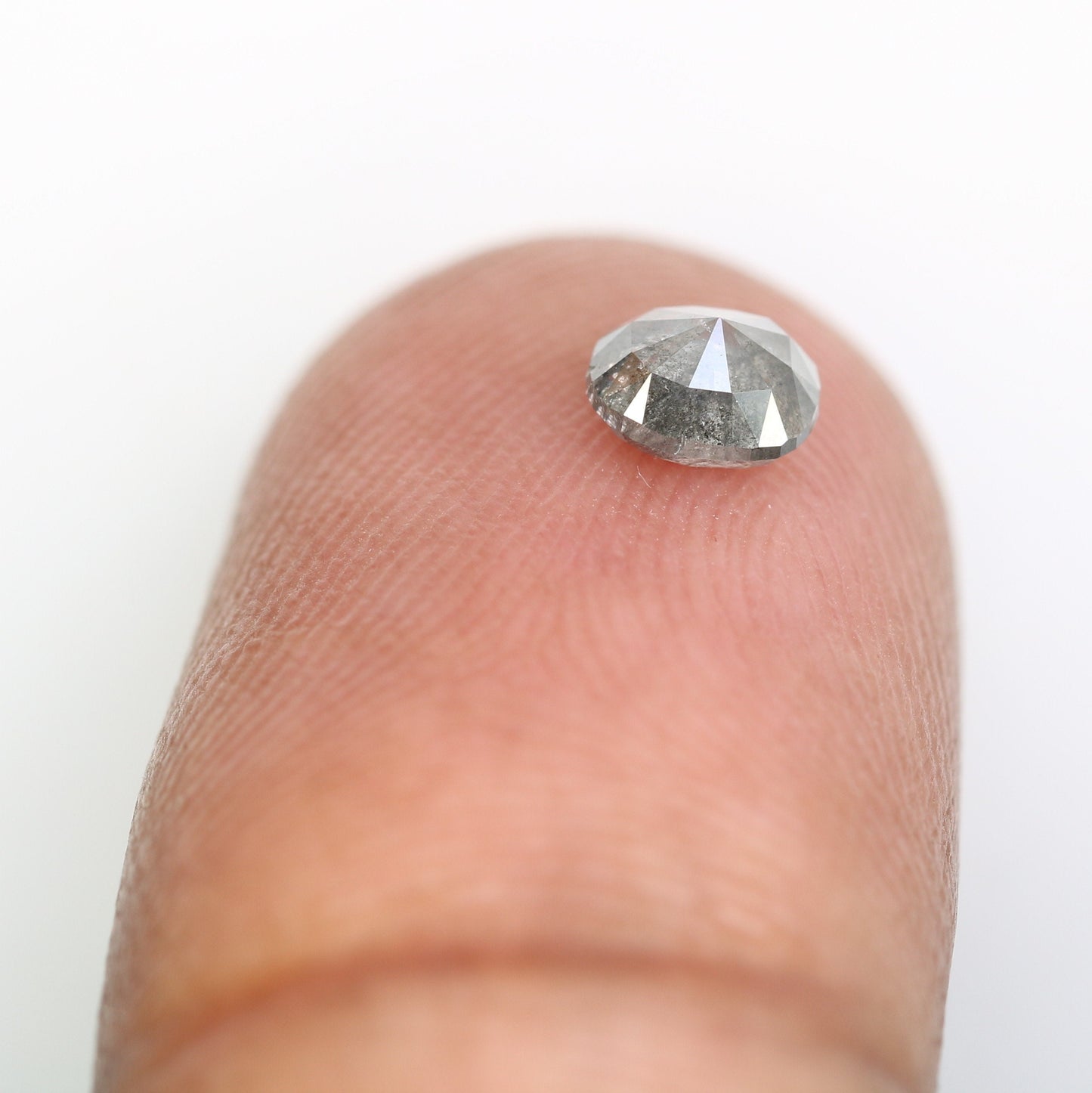 0.54 CT Oval Salt and Pepper Diamond - Rustic Loose Diamond for Unique Engagement Rings, Raw Diamond for Custom Jewelry & Special Gift Ideas