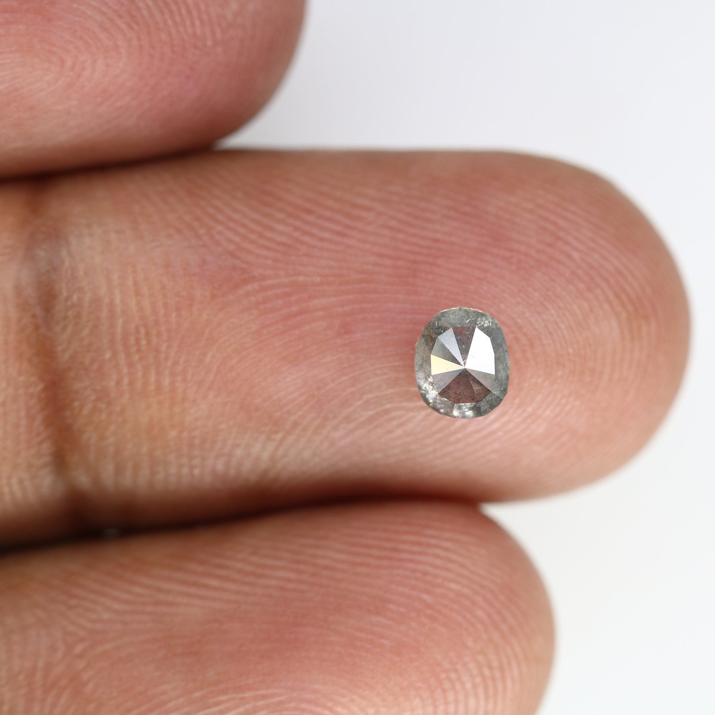 0.54 CT Oval Salt and Pepper Diamond - Rustic Loose Diamond for Unique Engagement Rings, Raw Diamond for Custom Jewelry & Special Gift Ideas