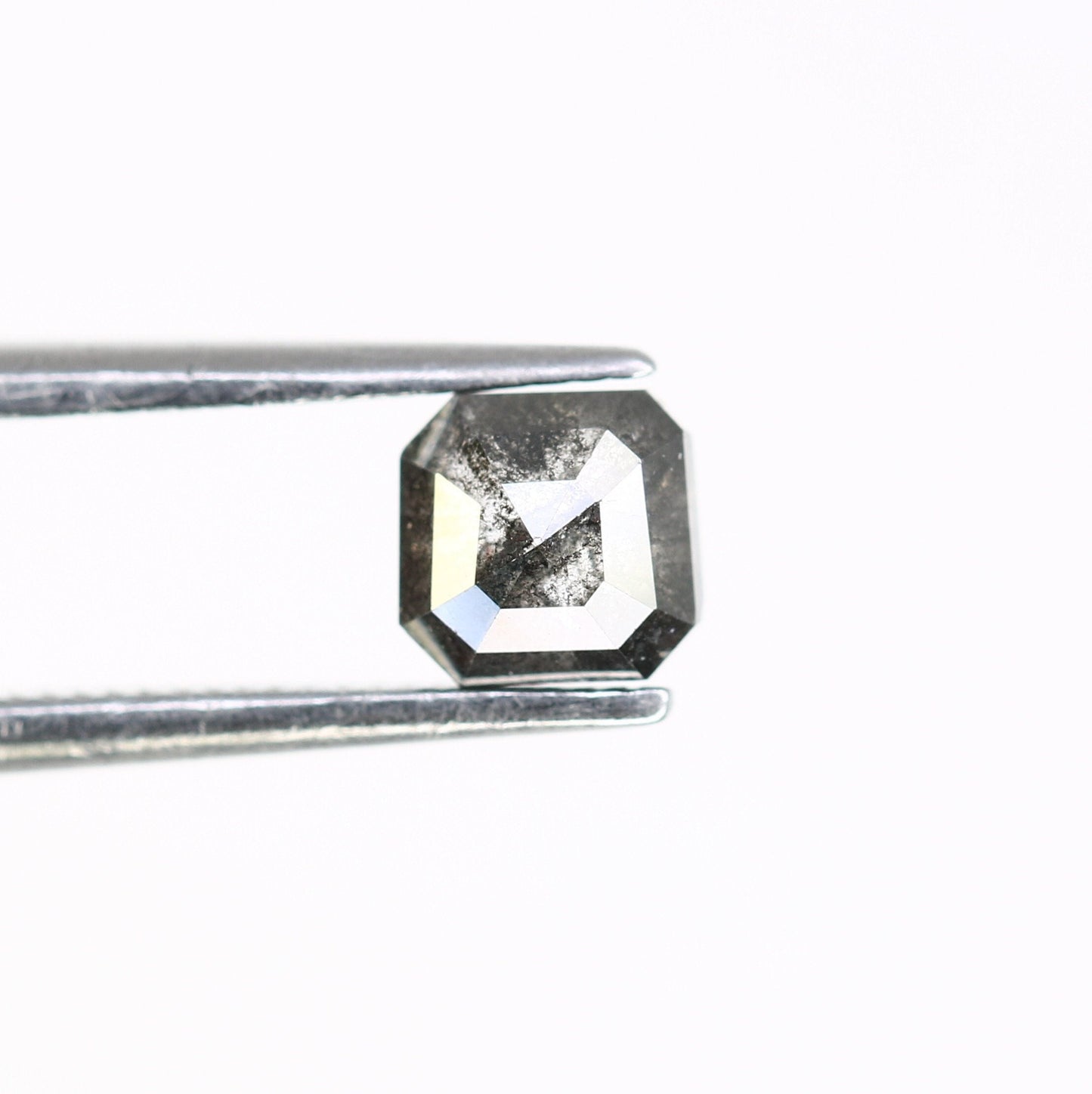 0.68 CT Emerald Cut Loose Salt and Pepper Diamond - Perfect for Wedding Ring - Emerald Shape Diamond for Custom Jewelry Design