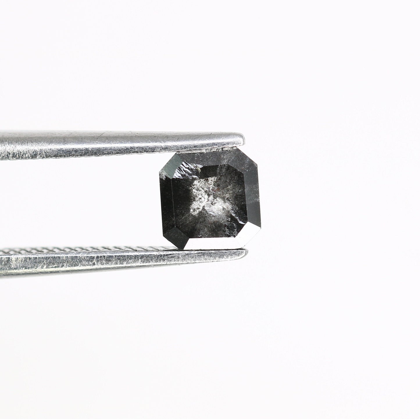 0.68 CT Emerald Cut Loose Salt and Pepper Diamond - Perfect for Wedding Ring - Emerald Shape Diamond for Custom Jewelry Design
