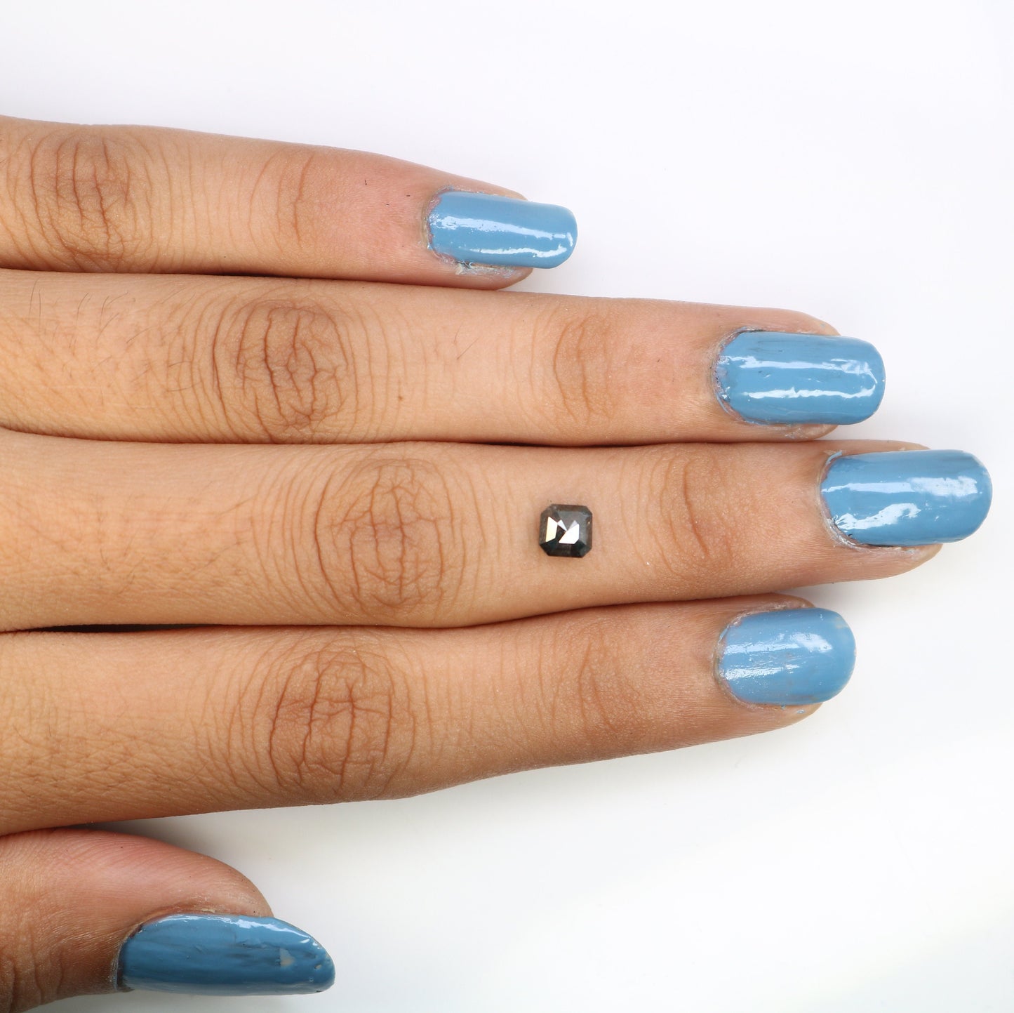 0.68 CT Emerald Cut Loose Salt and Pepper Diamond - Perfect for Wedding Ring - Emerald Shape Diamond for Custom Jewelry Design