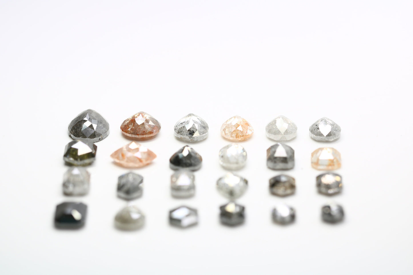 Natural Loose Salt and Pepper Diamonds | Mixed Shape Earth-Mined Gems | Unique Diamonds by RocksDiamonds