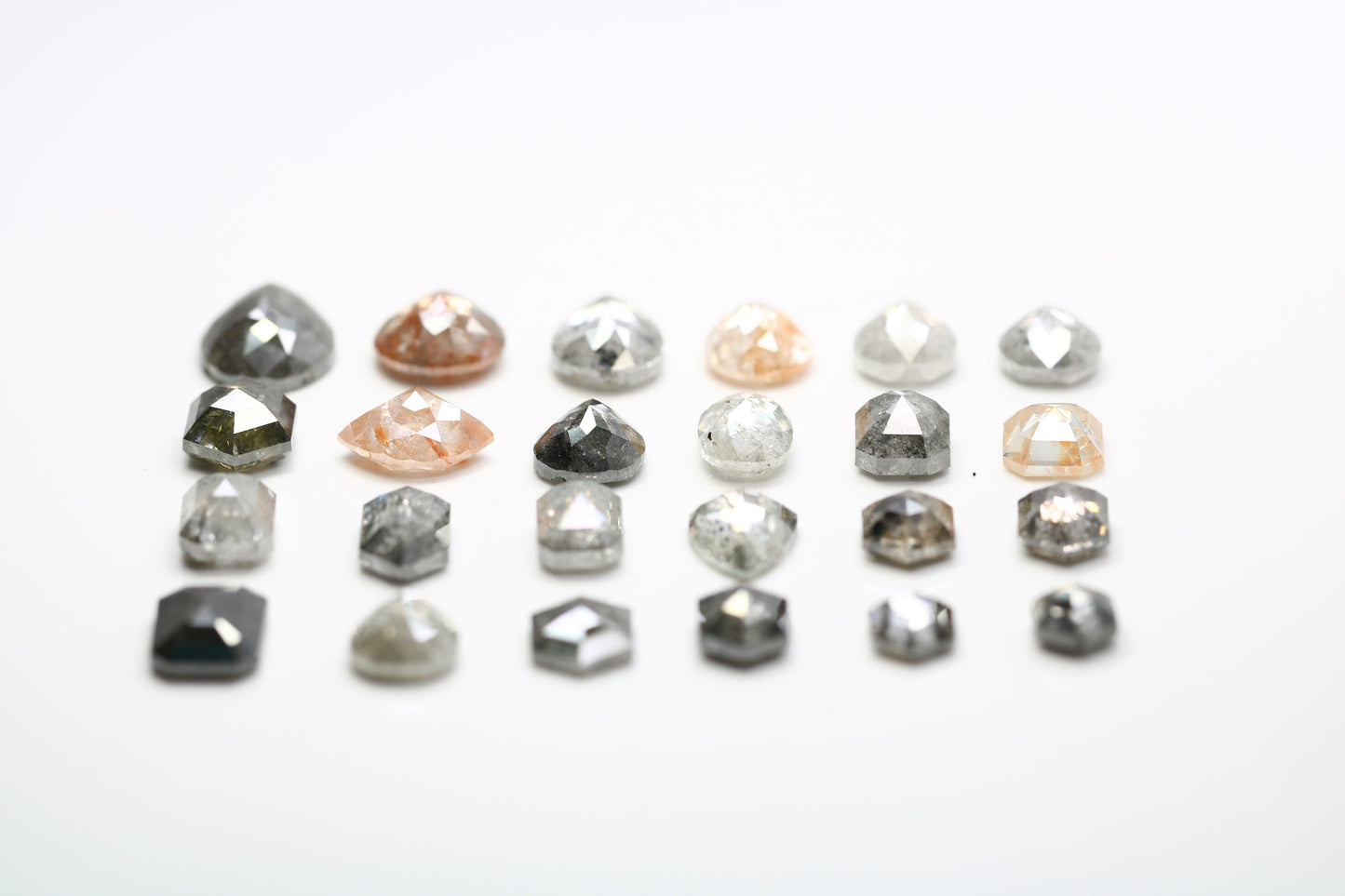Natural Loose Salt and Pepper Diamonds | Mixed Shape Earth-Mined Gems | Unique Diamonds by RocksDiamonds